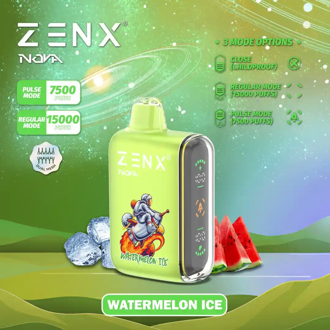 ZENX Nova Pulse 15000 Puffs Dual Vapor Disposable Vape - 24ML(Nic 2%)