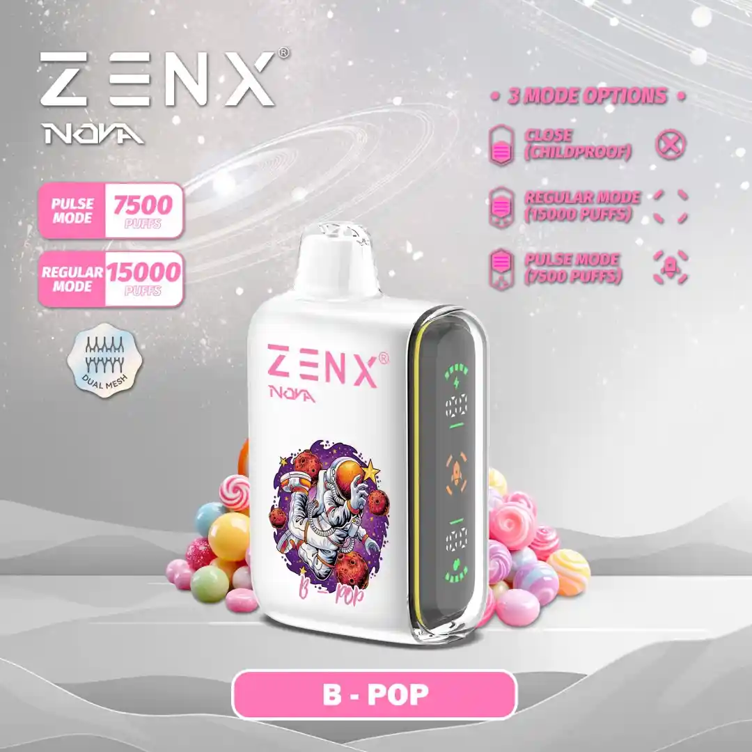 ZENX Nova Pulse 15000 Puffs Dual Vapor Disposable Vape - 24ML(Nic 2%)