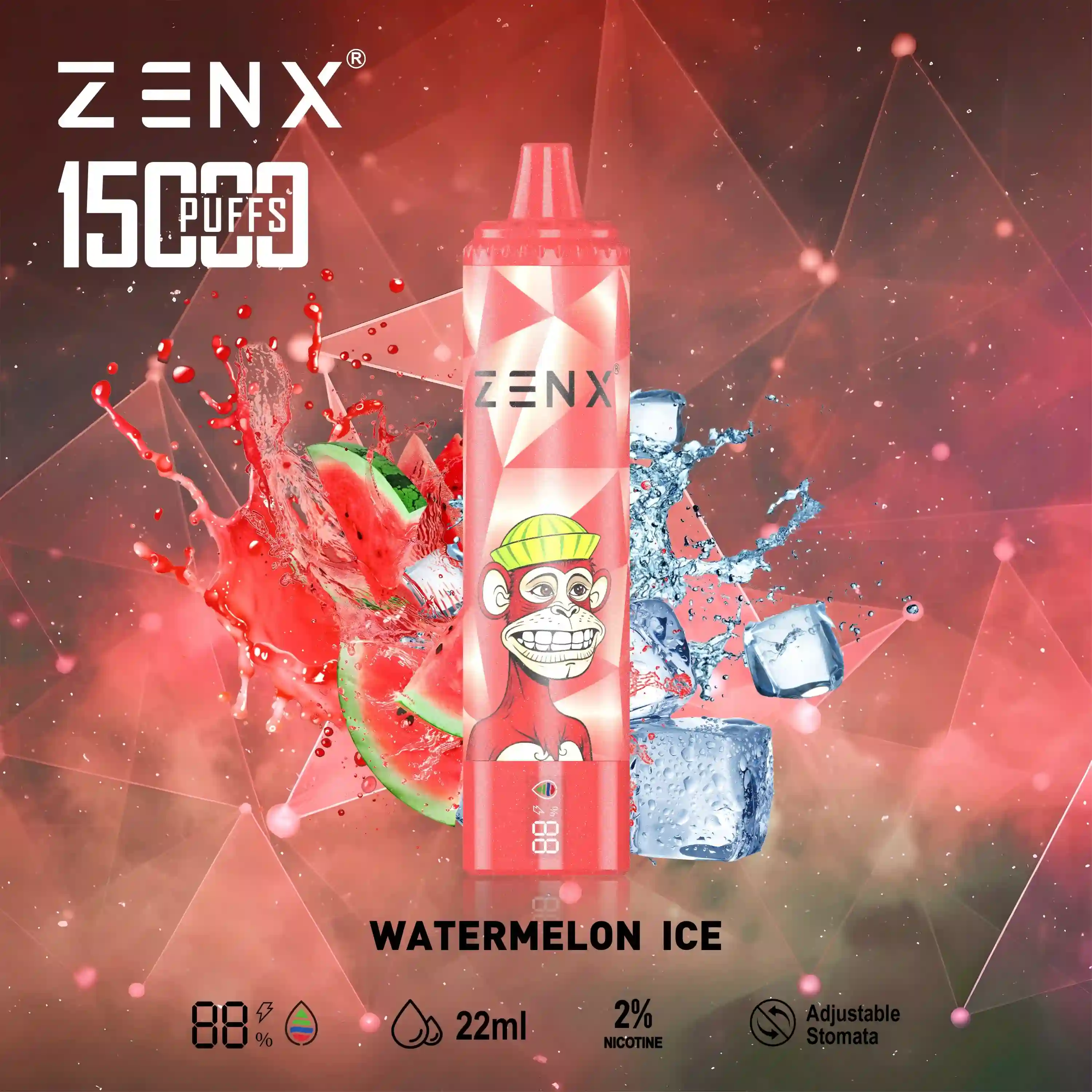 ZENX NFT 15000 Puffs Disposable Vape - 22ML(Nic 2%)
