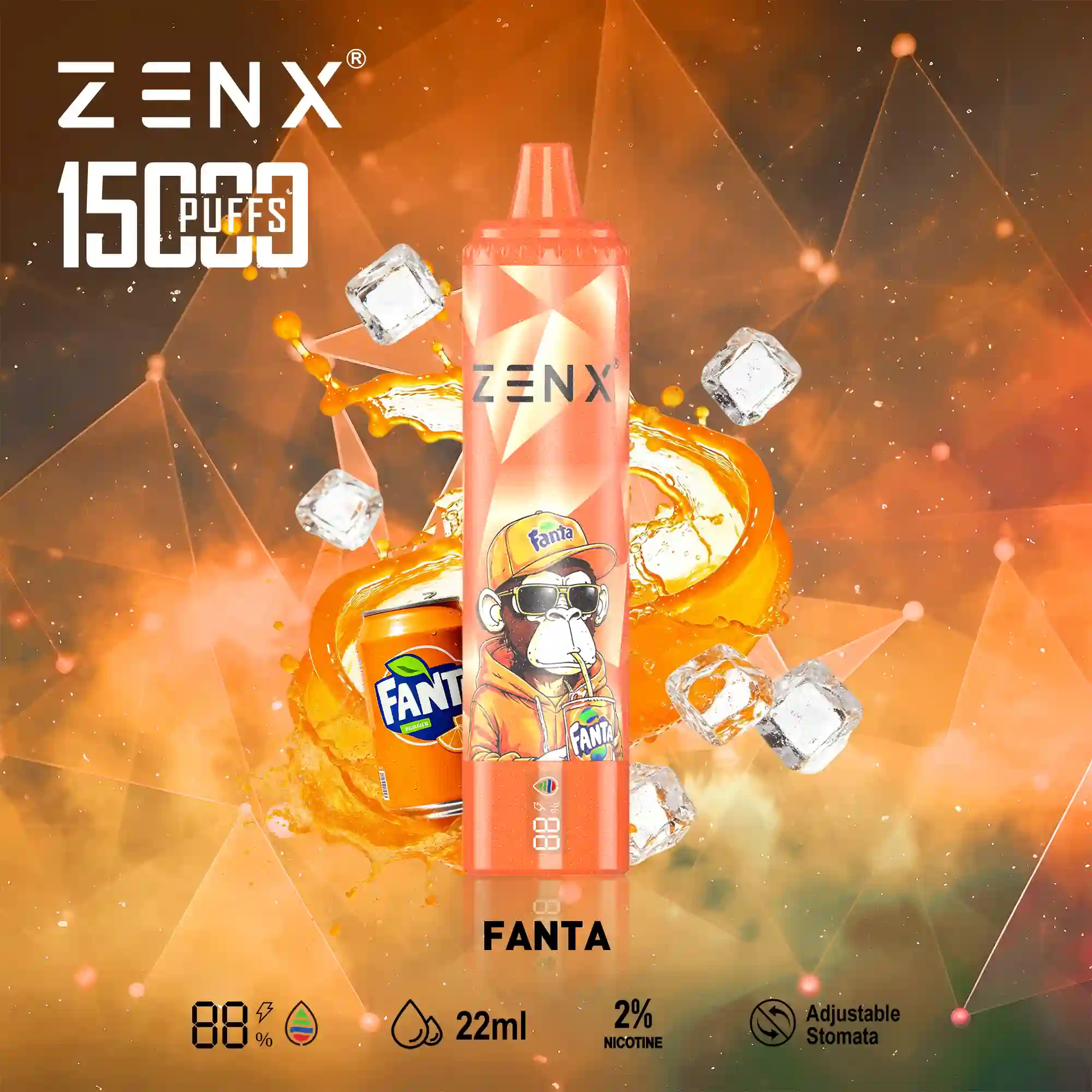 ZENX NFT Randm Tornado 15000 Puffs 15K Wegwerp Vape - FANTA Vape - zenx.nl