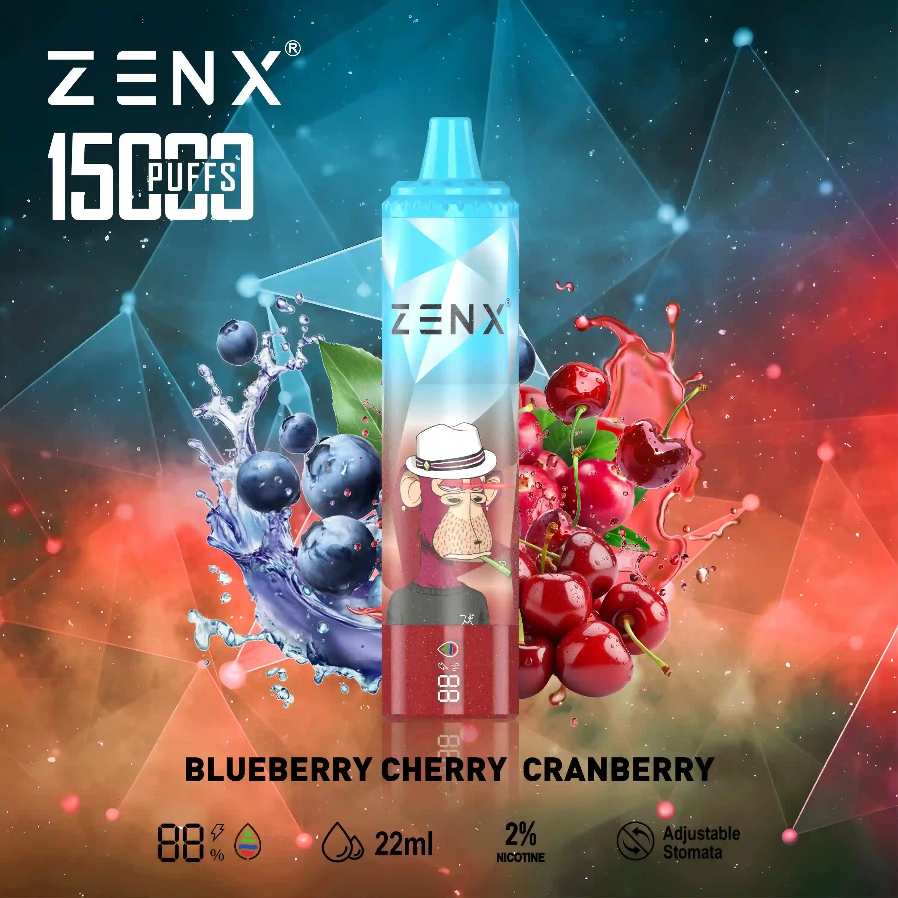 ZENX NFT 15000 Puffs Disposable Vape - 22ML(Nic 2%)