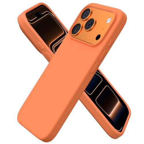 Slim Liquid Silicone 4 Layers Full Covered Soft Gel Rubber Shockproof Cover, Protective Phone Case - Chalk Pink for 17 Pro