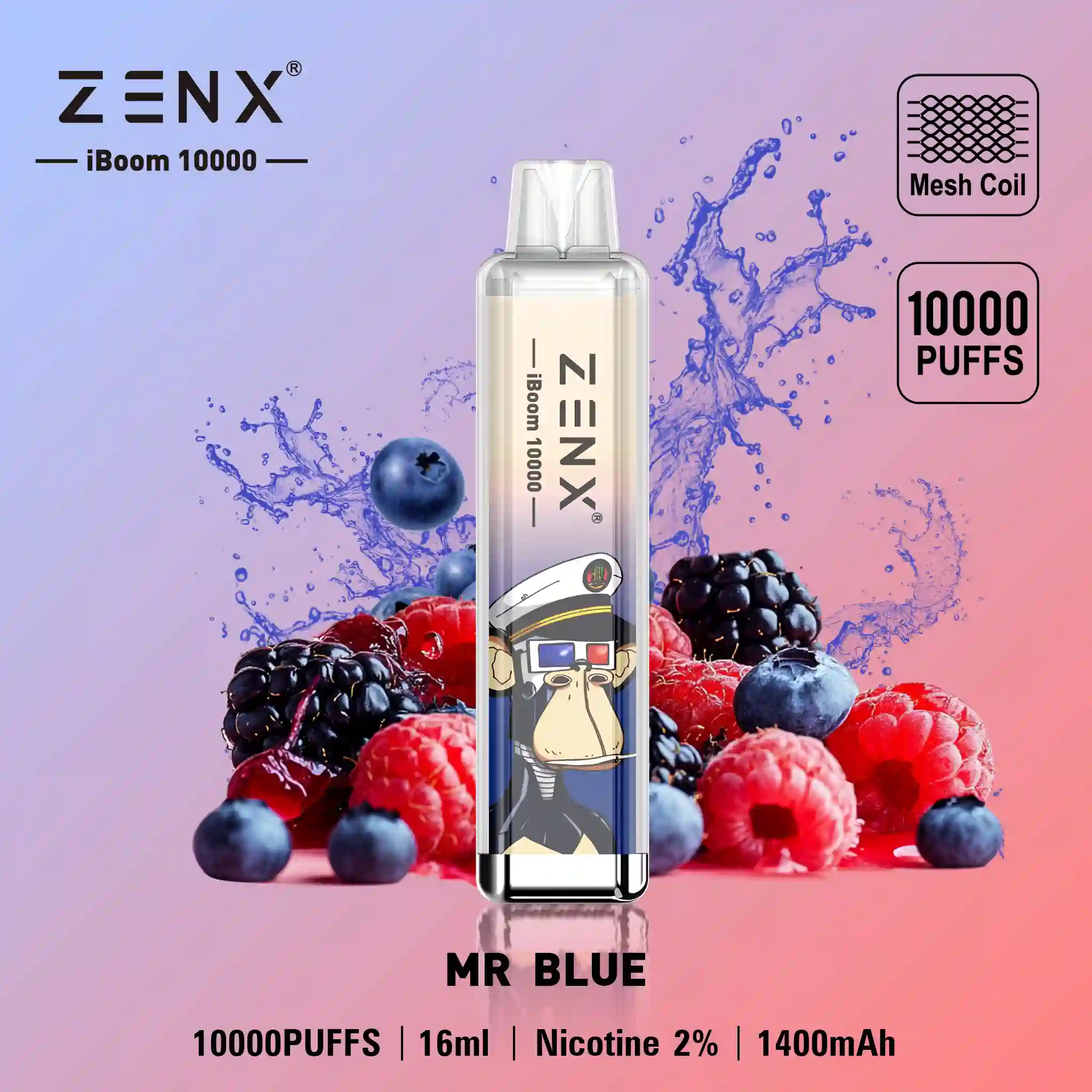 ZENX iBoom 10000 Puffs Wegwerp Vape - zenxvape.nl