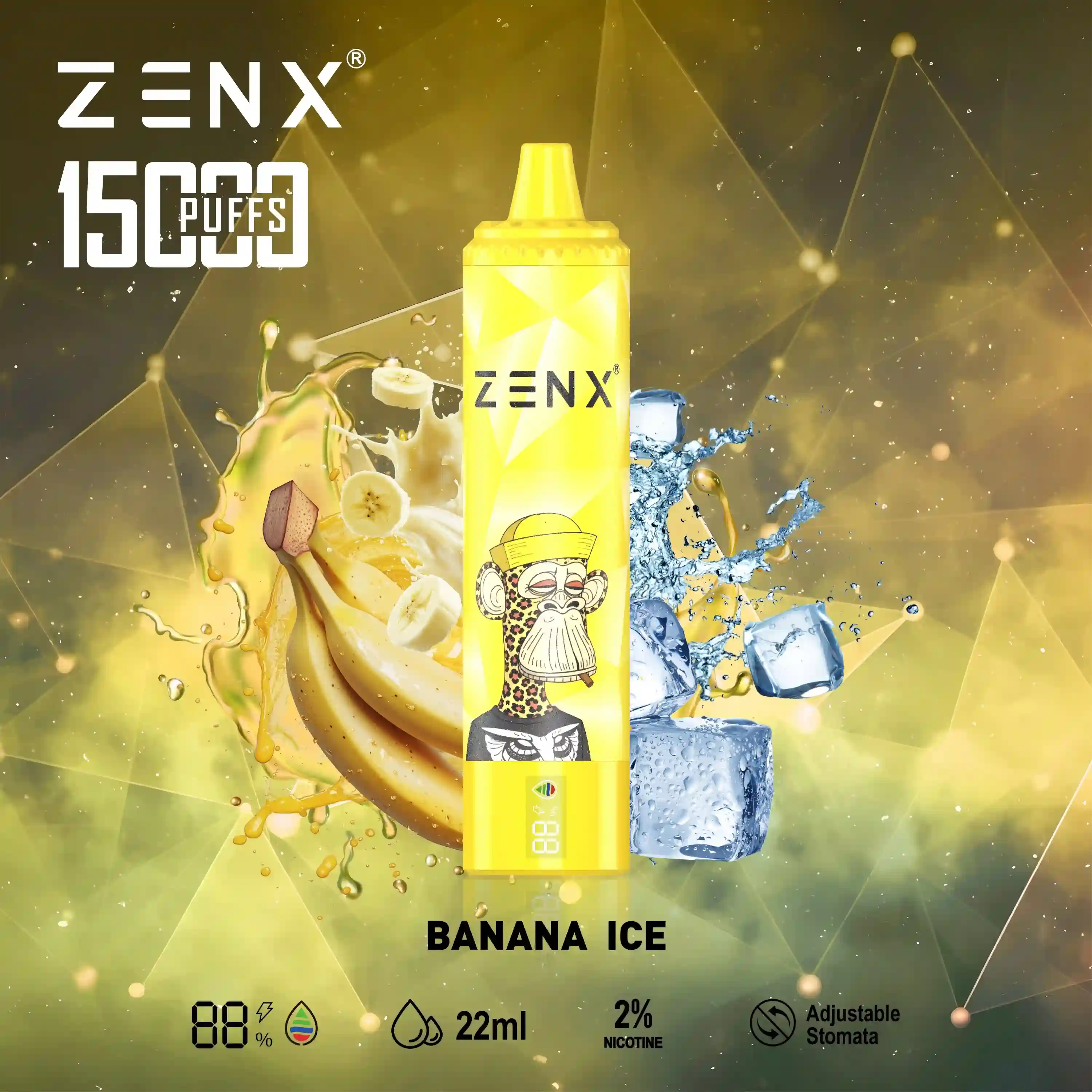 ZENX NFT 15000 Puffs Disposable Vape - 22ML(Nic 2%)