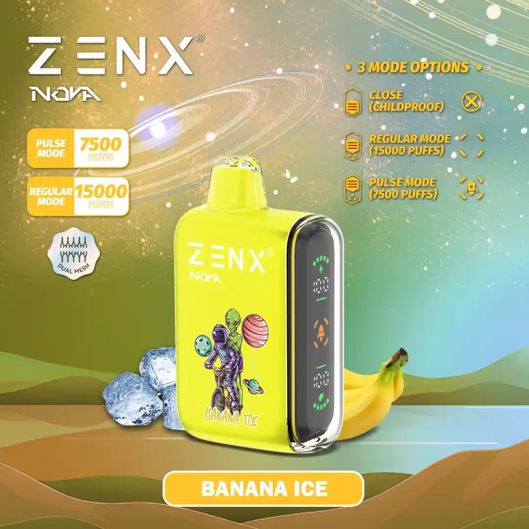 ZENX Nova Pulse 15000 Puffs Dual Vapor Disposable Vape - 24ML(Nic 2%)