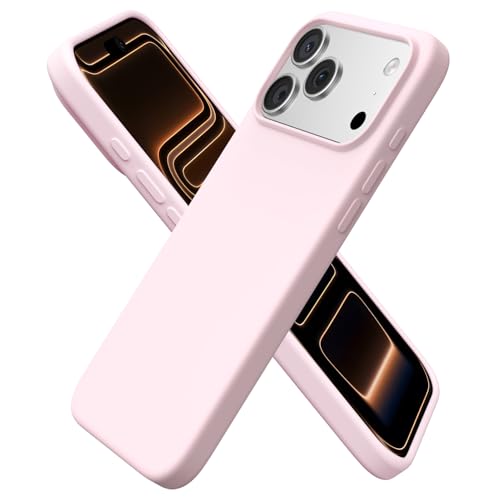 Slim Liquid Silicone 3 Layers Soft Gel Rubber Shockproof Protective Cover with Anti-Scratch Microfiber Lining for 17 Pro Max