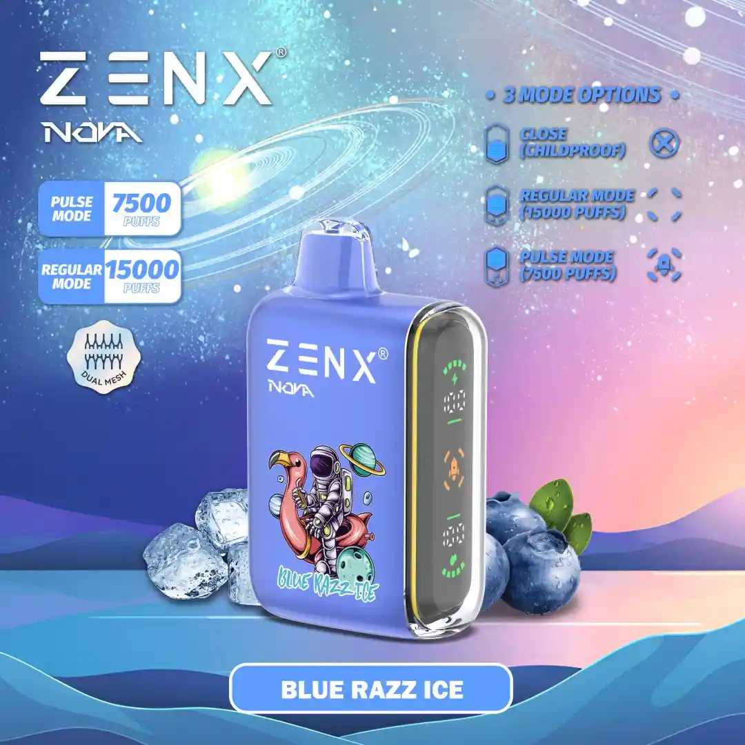 ZENX Nova Pulse 15000 Puffs Dual Vapor Disposable Vape - 24ML(Nic 2%)