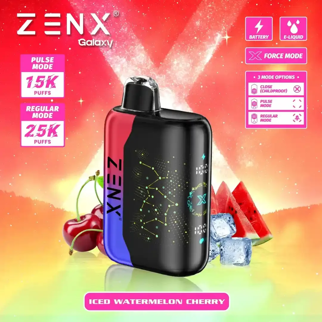 galaxy vape disposable Zenx Pulse X 25000 Puffs frozen blackberry RAZ Pink Burst Chew Flavor:Boujee Berry