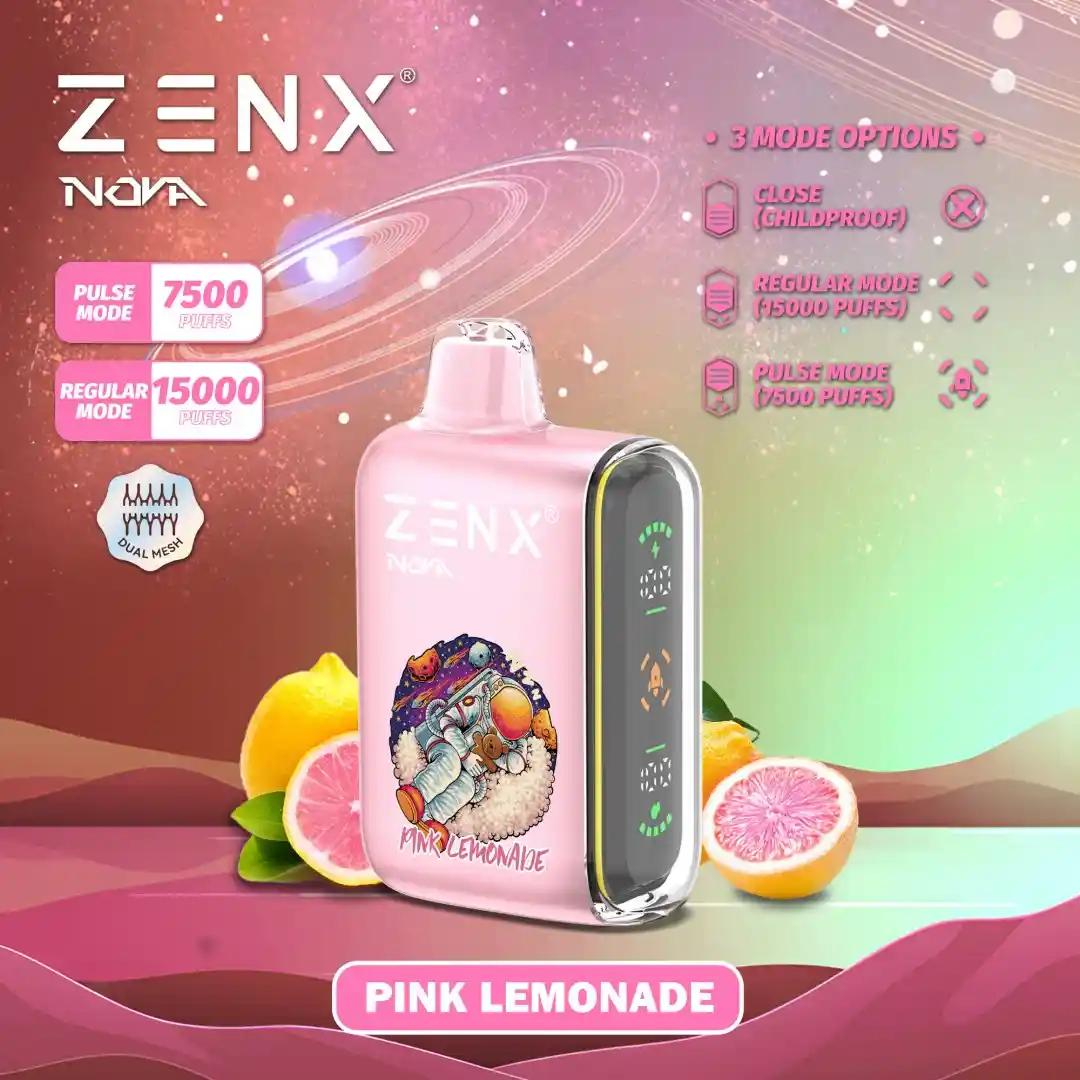 ZENX Nova Pulse 15000 Puffs Dual Vapor Disposable Vape - 24ML(Nic 2%)