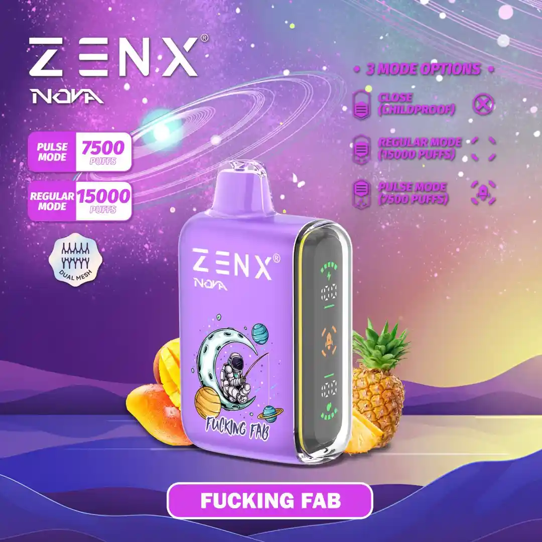 ZENX Nova Pulse 15000 Puffs Dual Vapor Disposable Vape - 24ML(Nic 2%)