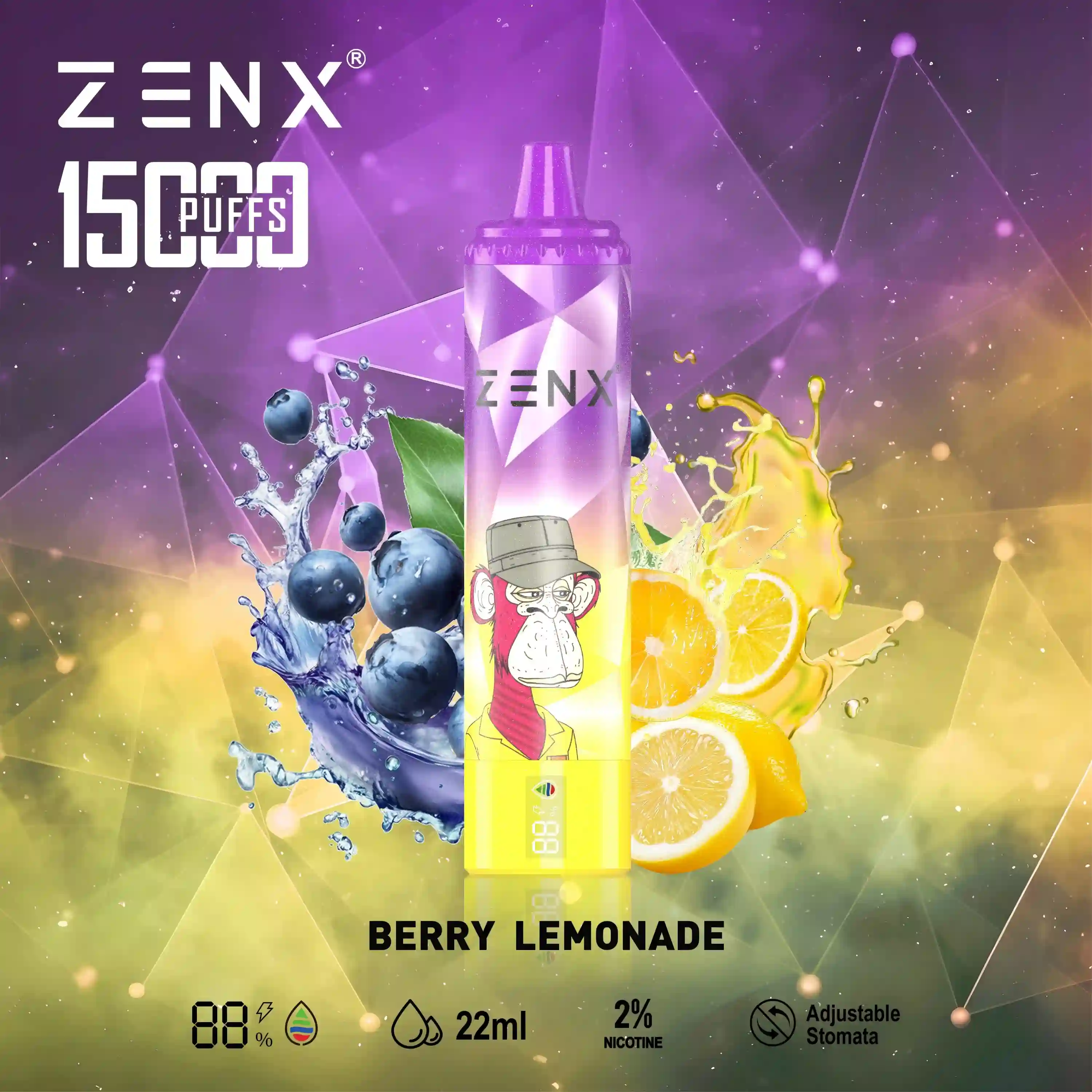 ZENX NFT 15000 Puffs Disposable Vape - 22ML(Nic 2%)