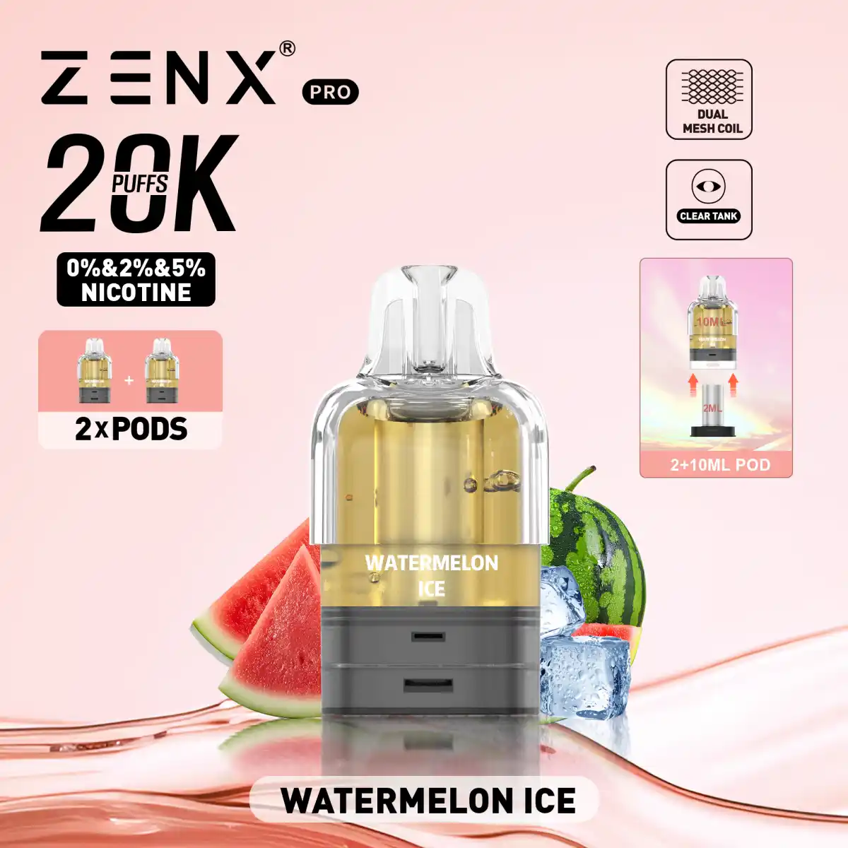 ZENX Pro Prefilled Pods - Watermelon Ice Vape Pod Vape Pod - zenx.nl