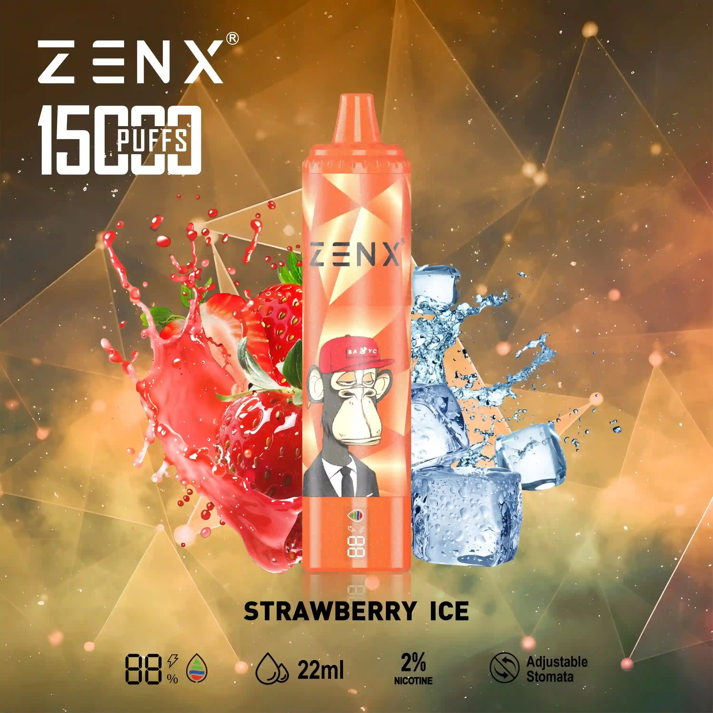 ZENX NFT 15000 Puffs Disposable Vape - 22ML(Nic 2%)
