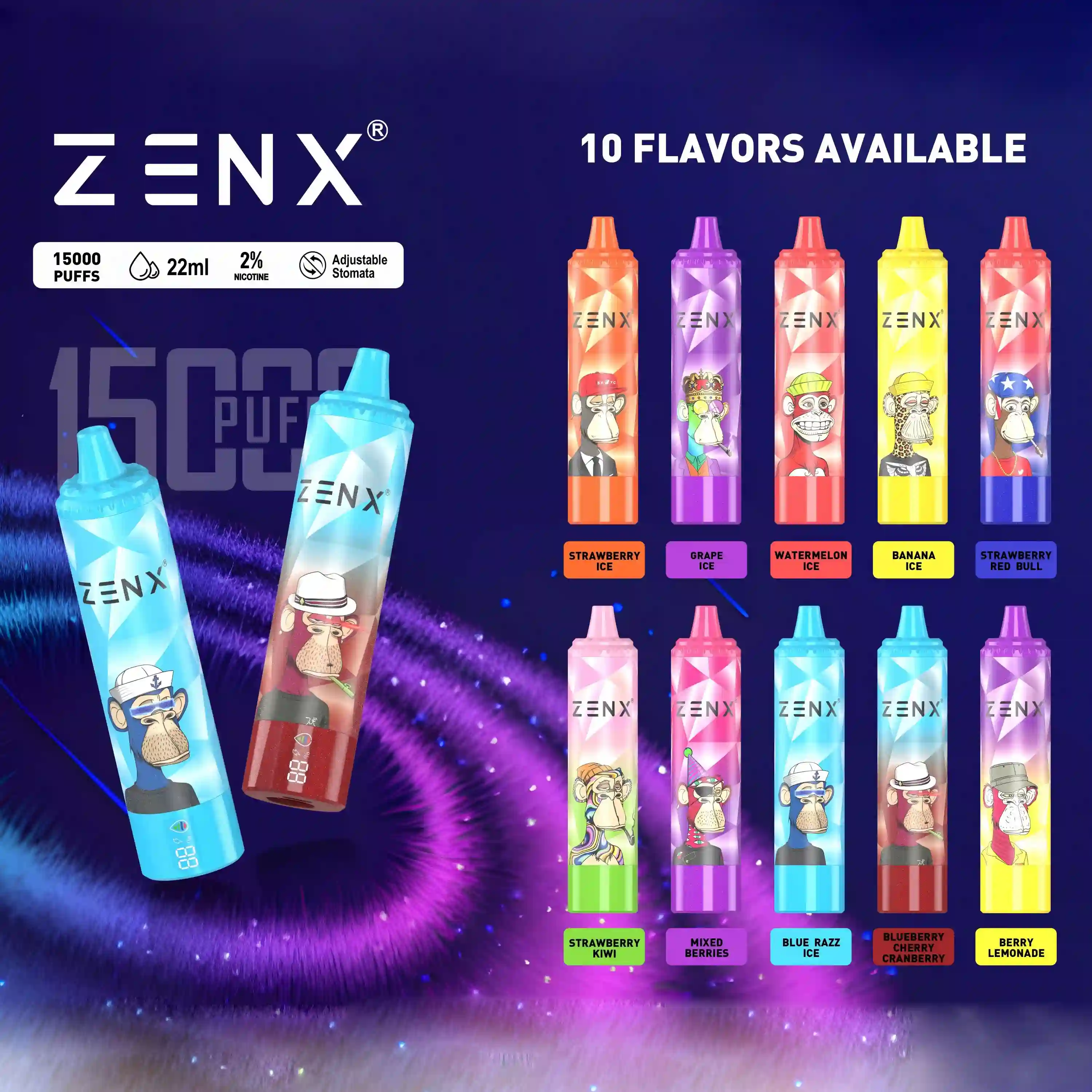 ZENX NFT RandM Tornado 15K Disposable Vape - zenxvape.us