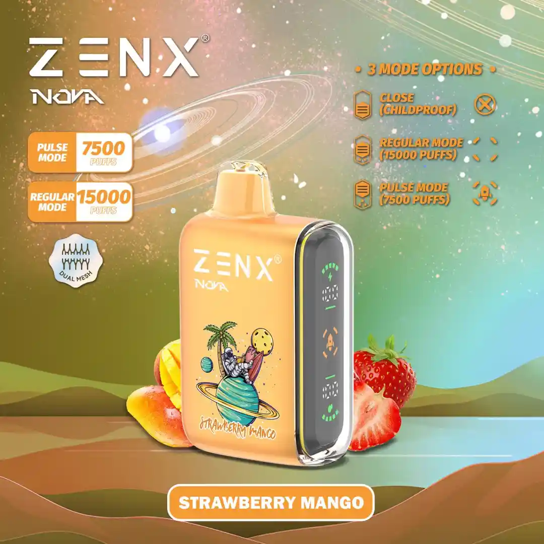 ZENX Nova Pulse 15000 Puffs Dual Vapor Disposable Vape - 24ML(Nic 2%)