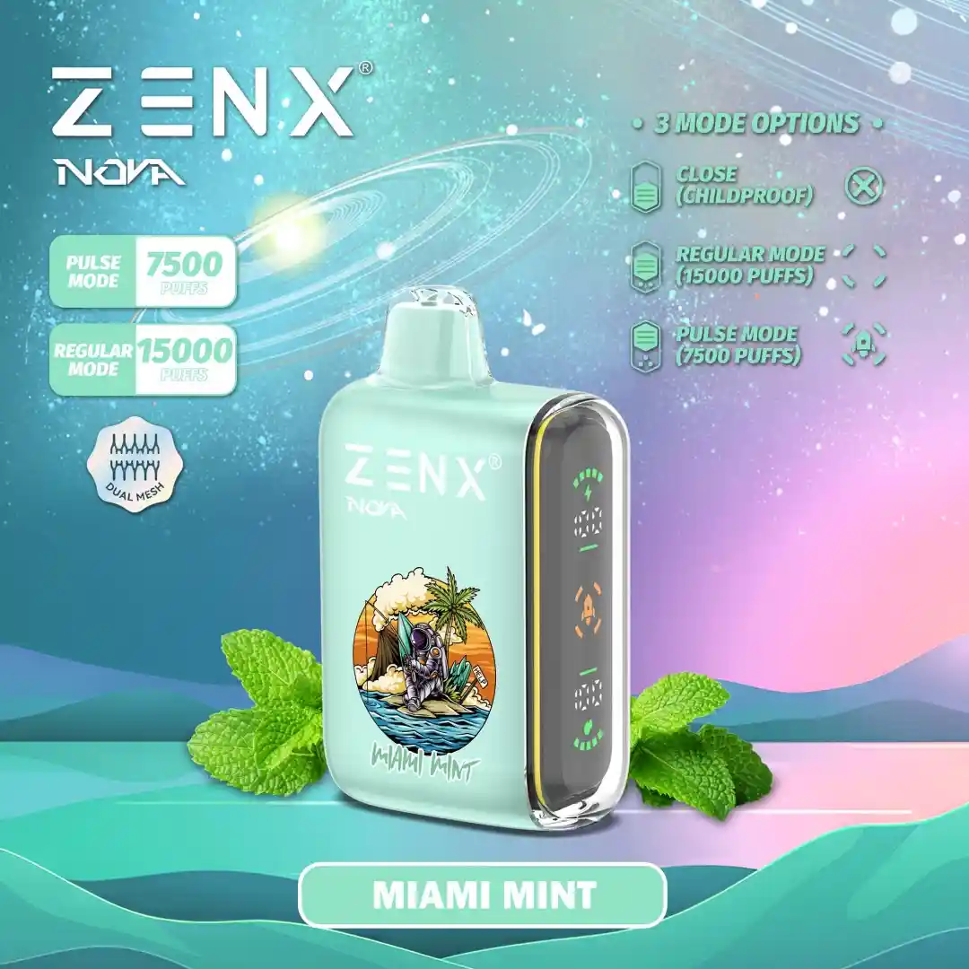 ZENX Nova Pulse 15000 Puffs Dual Vapor Disposable Vape - 24ML(Nic 2%)