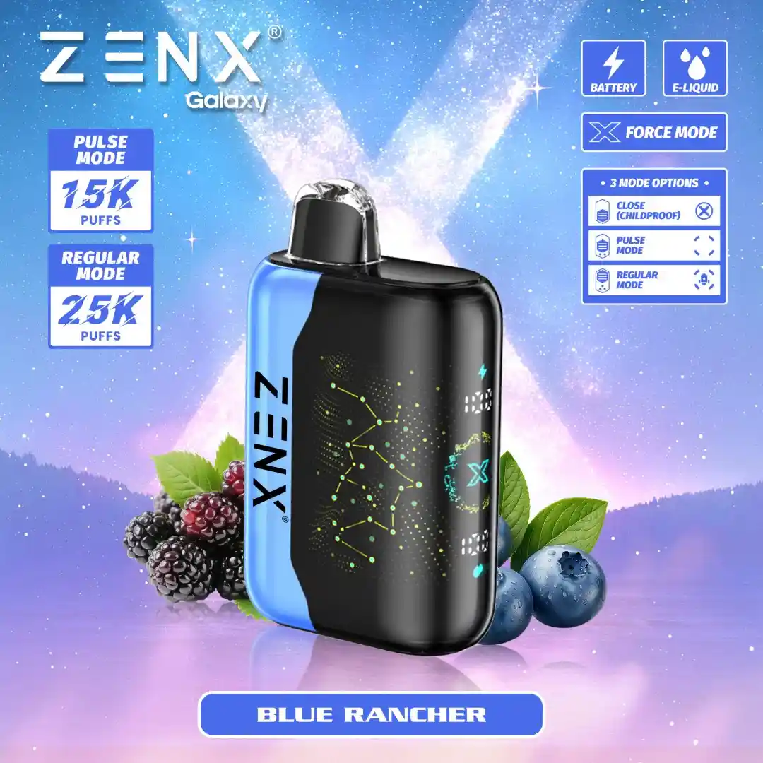 Zenx Galaxy Pulse X 25K Disposable Vape - Blue Rancher Vape - zenxvape.us