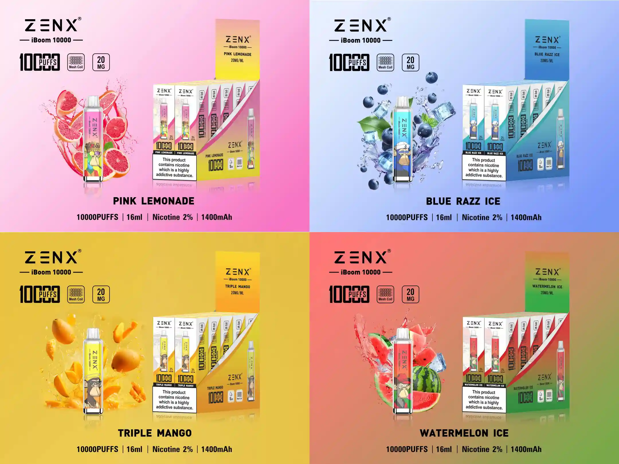 ZENX iBoom 10000 Puffs 10K Einweg Vape - zenxvape.de