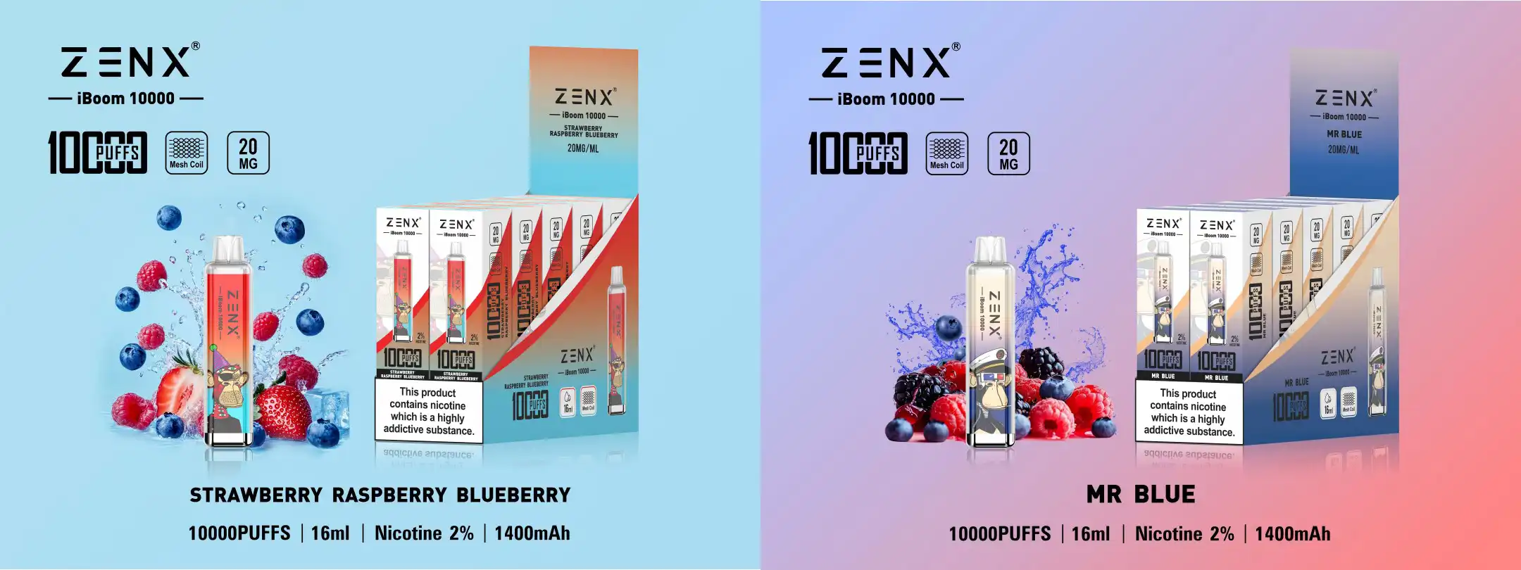 ZENX iBoom 10000 Puffs 10K Einweg Vape - zenxvape.de