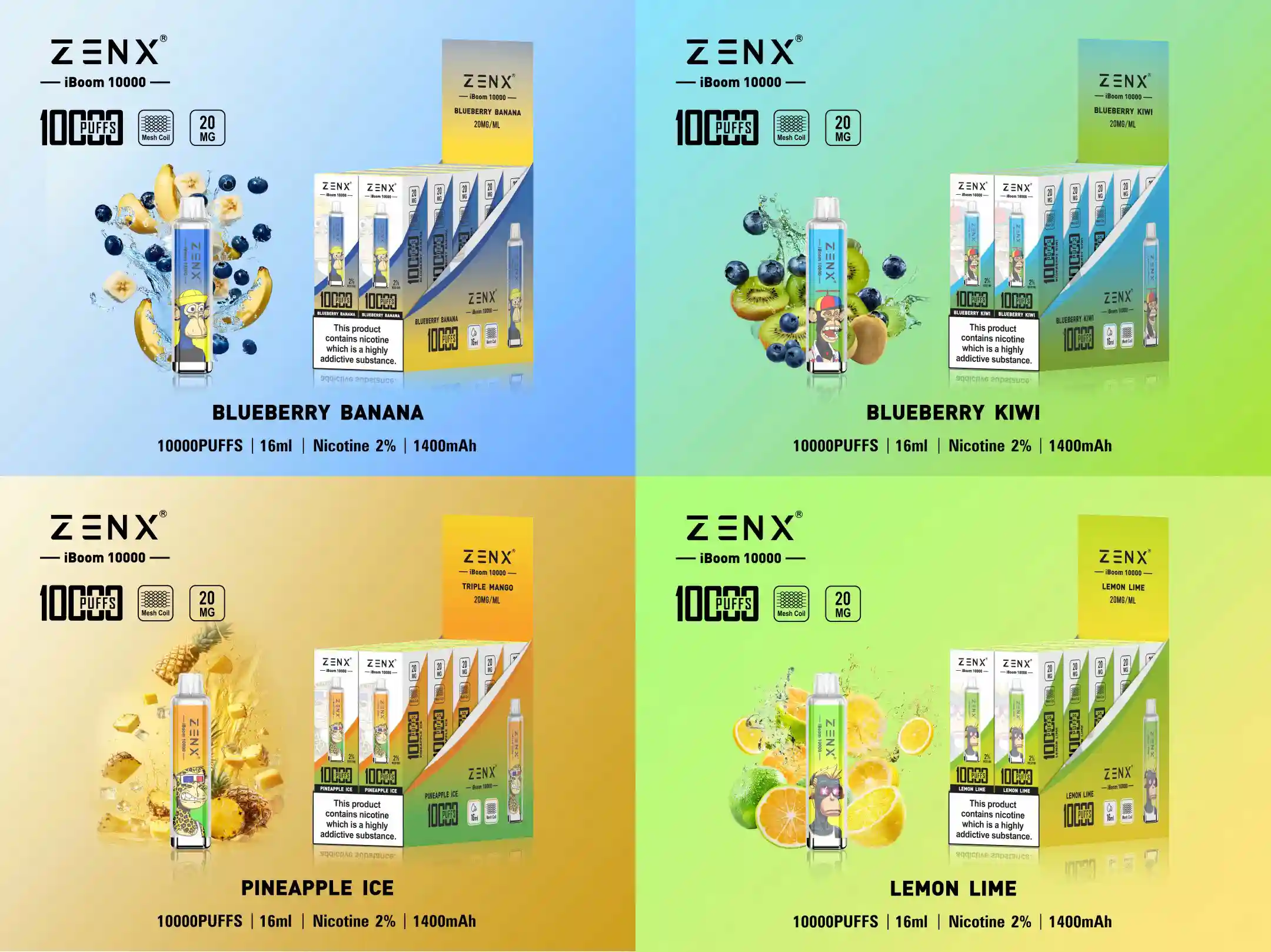 ZENX iBoom 10000 Puffs 10K Einweg Vape - zenxvape.de
