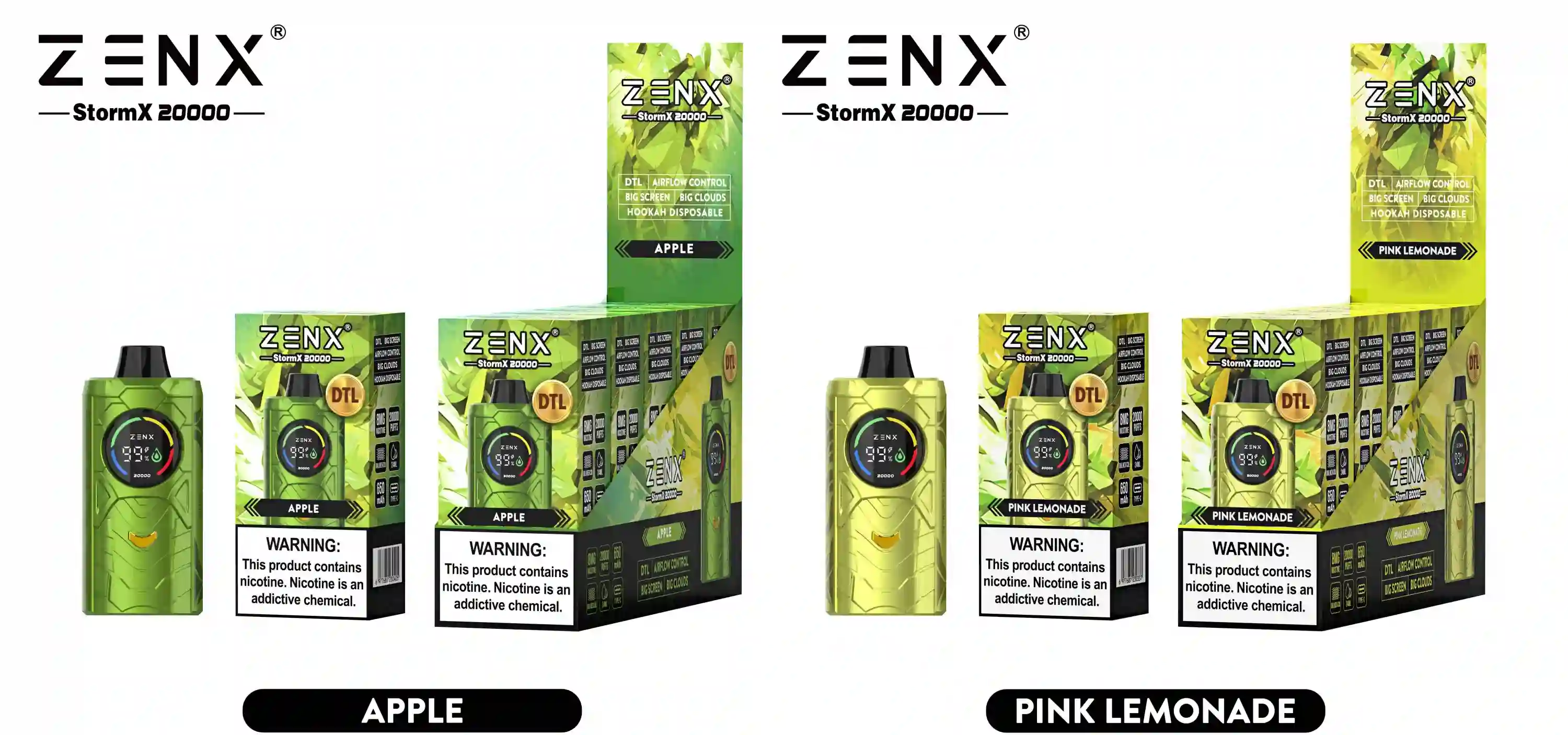 ZENX DTL StormX 20000 Puffs 20K Einweg Vape - zenxvape.de