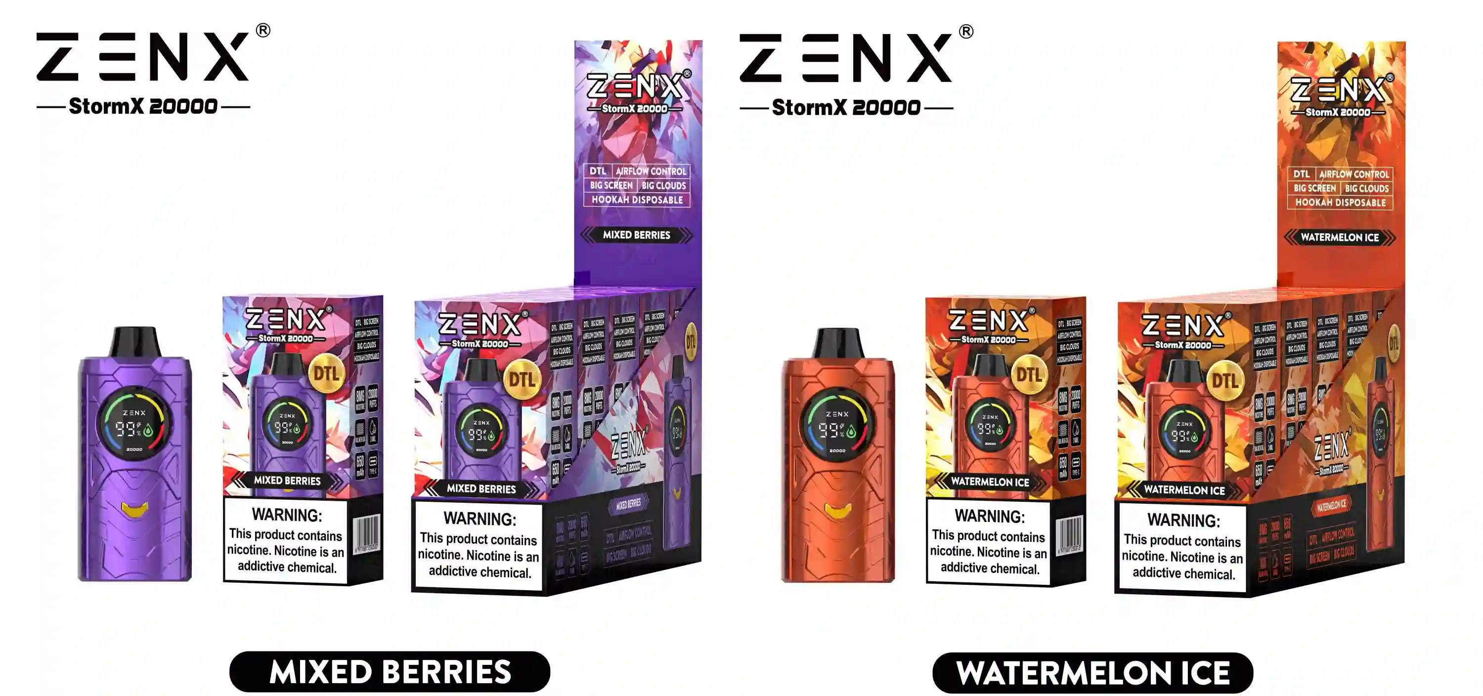ZENX DTL StormX 20000 Puffs 20K Einweg Vape - zenxvape.de