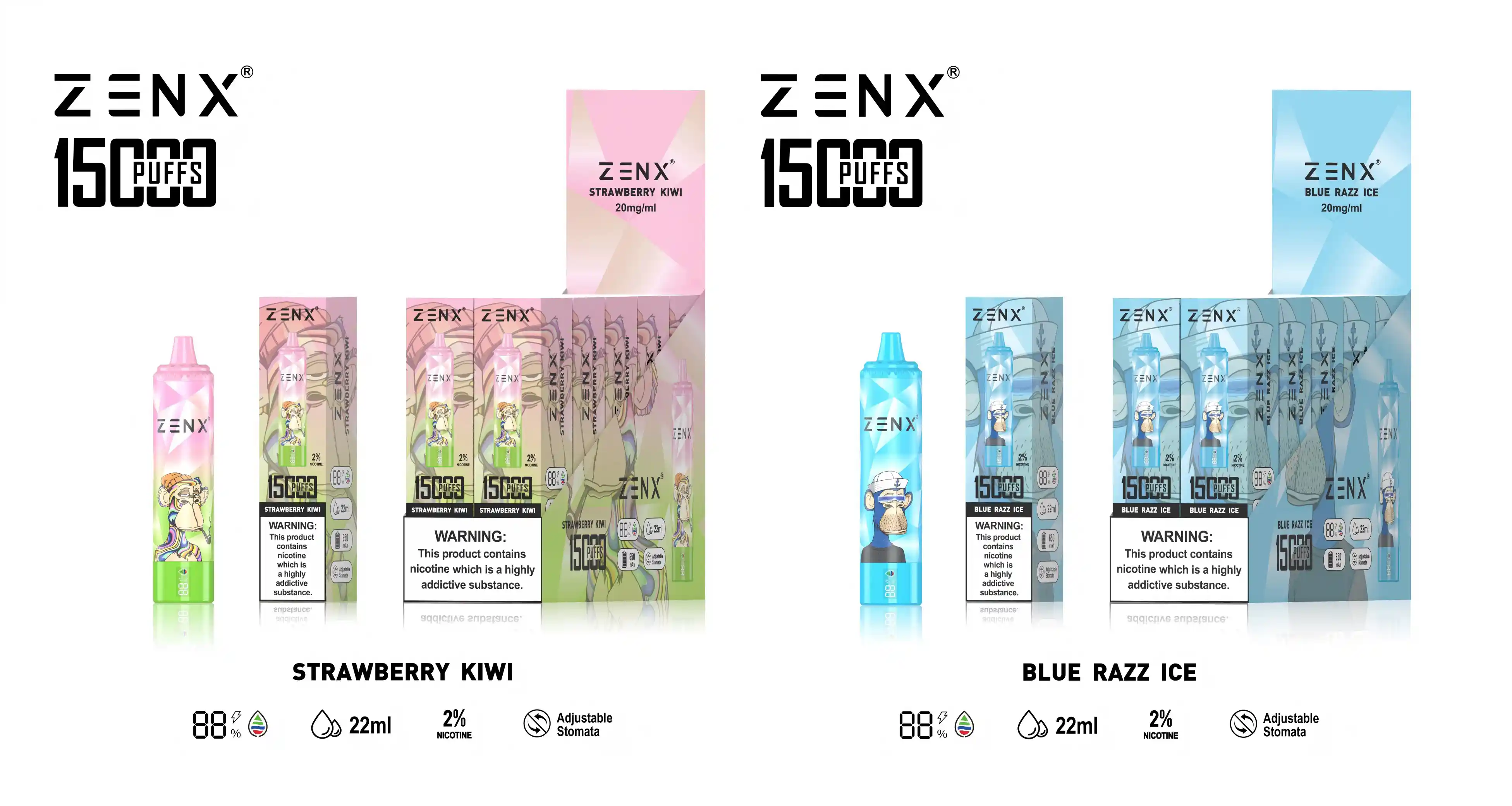 ZENX NFT Randm Tornado 15000 Puffs 15K Einweg Vape - zenxvape.de