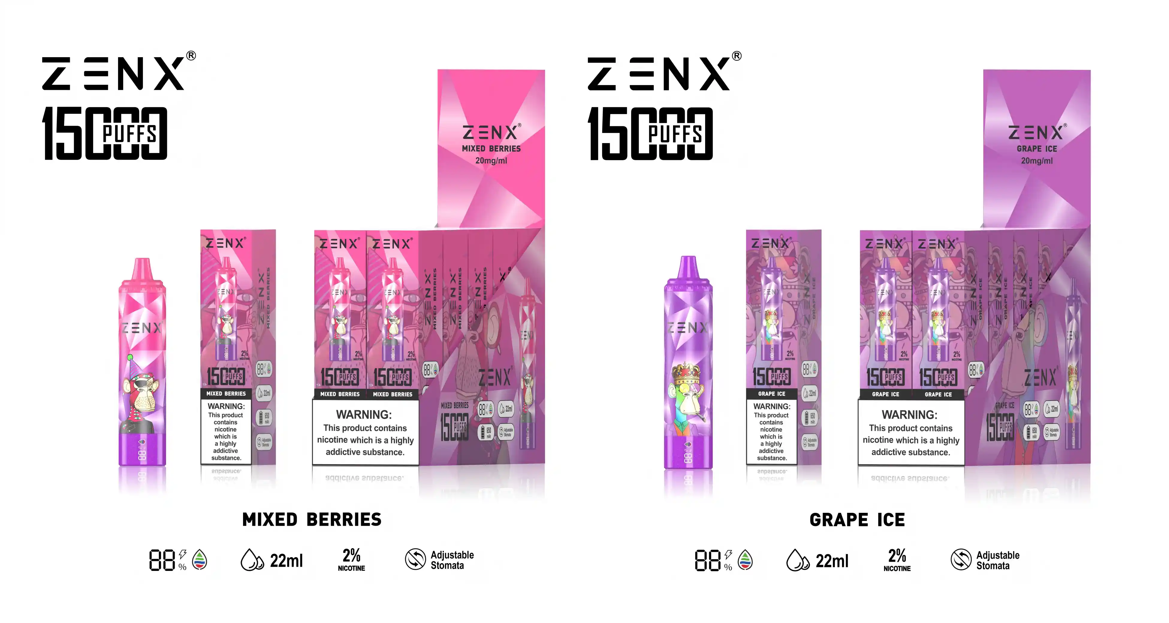 ZENX NFT Randm Tornado 15000 Puffs 15K Einweg Vape - zenxvape.de