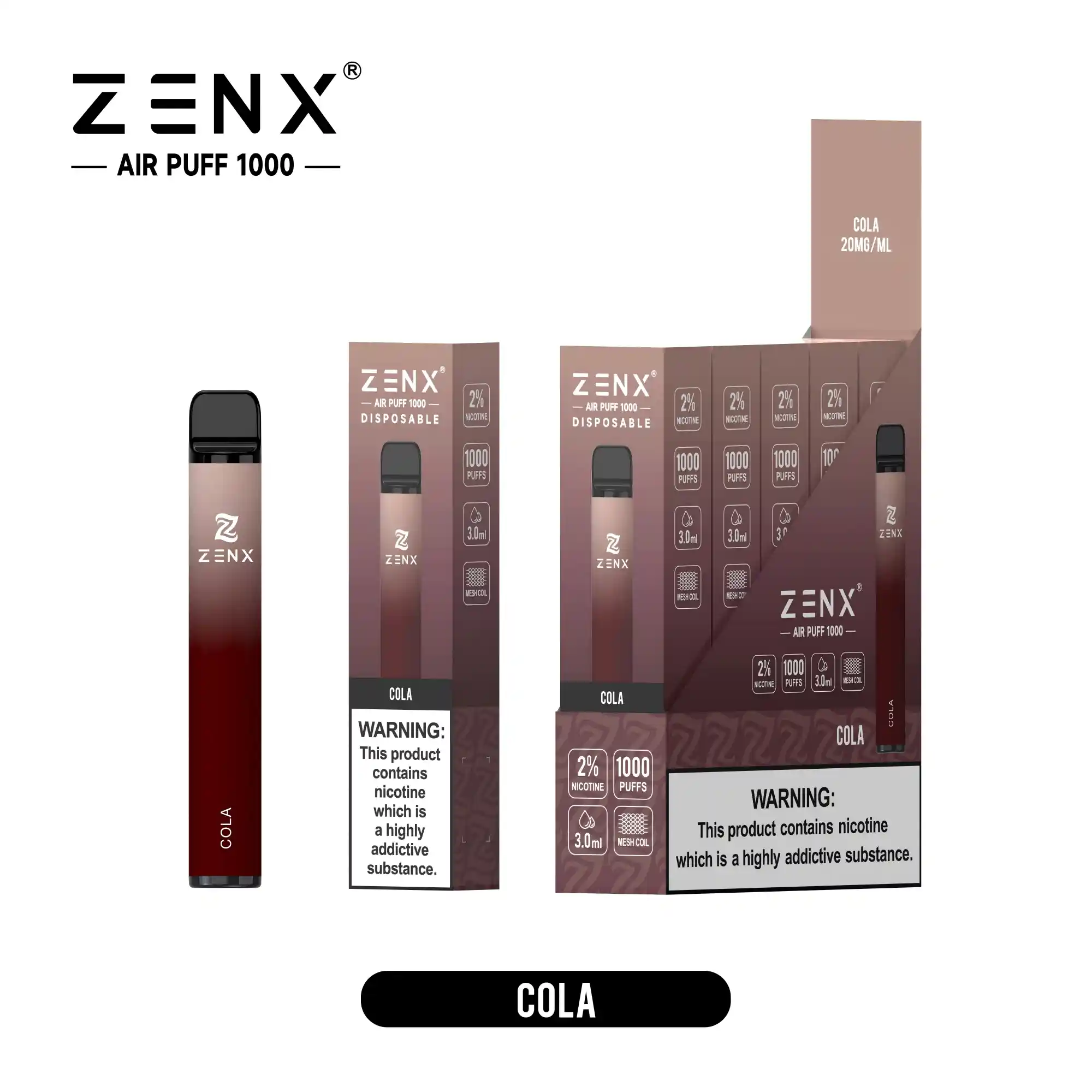 ZENX Air Puff 1000 Züge Einweg Vape - zenxvape.de