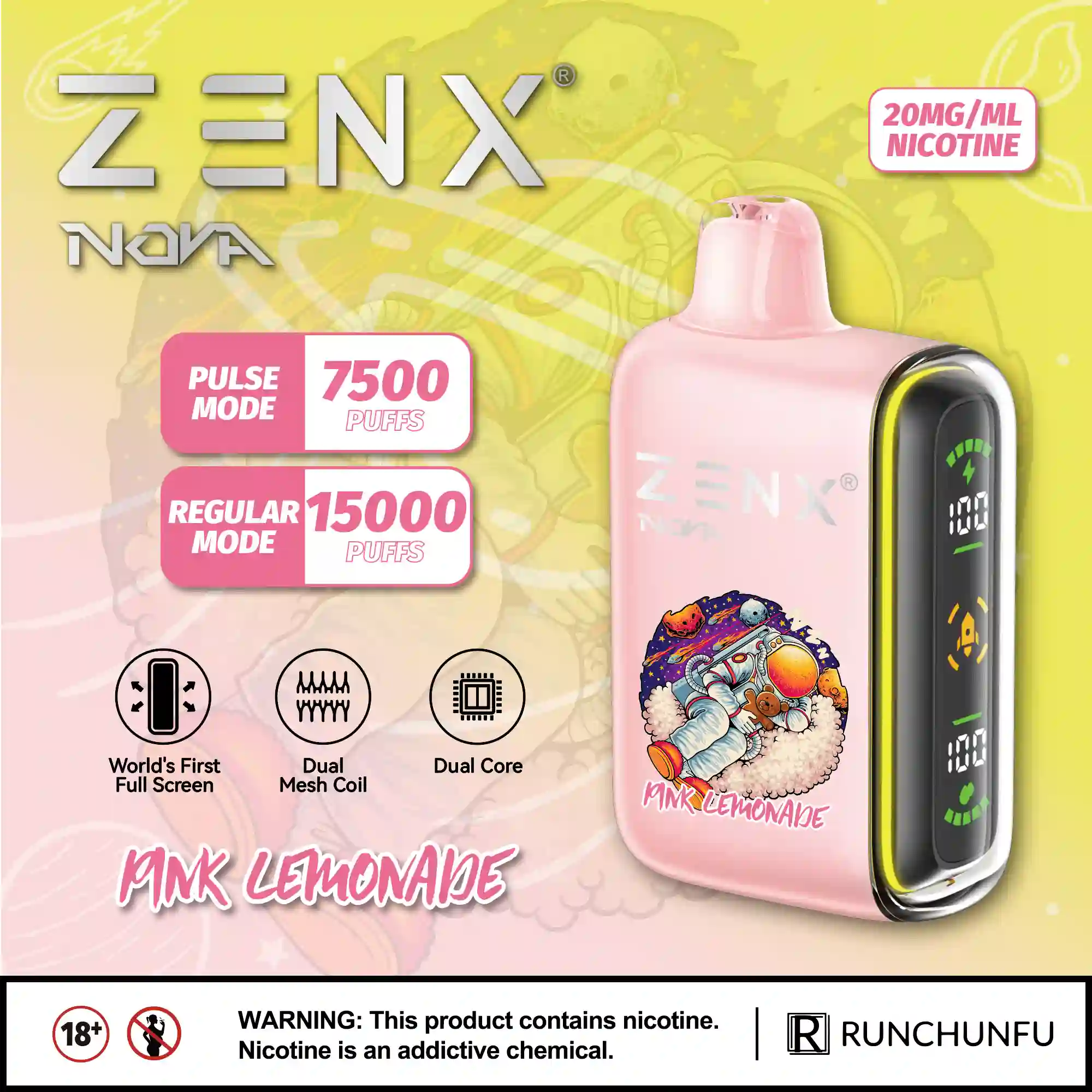 ZENX Nova Pulse 15000 Züge 15K Einweg Vape - zenxvape.de
