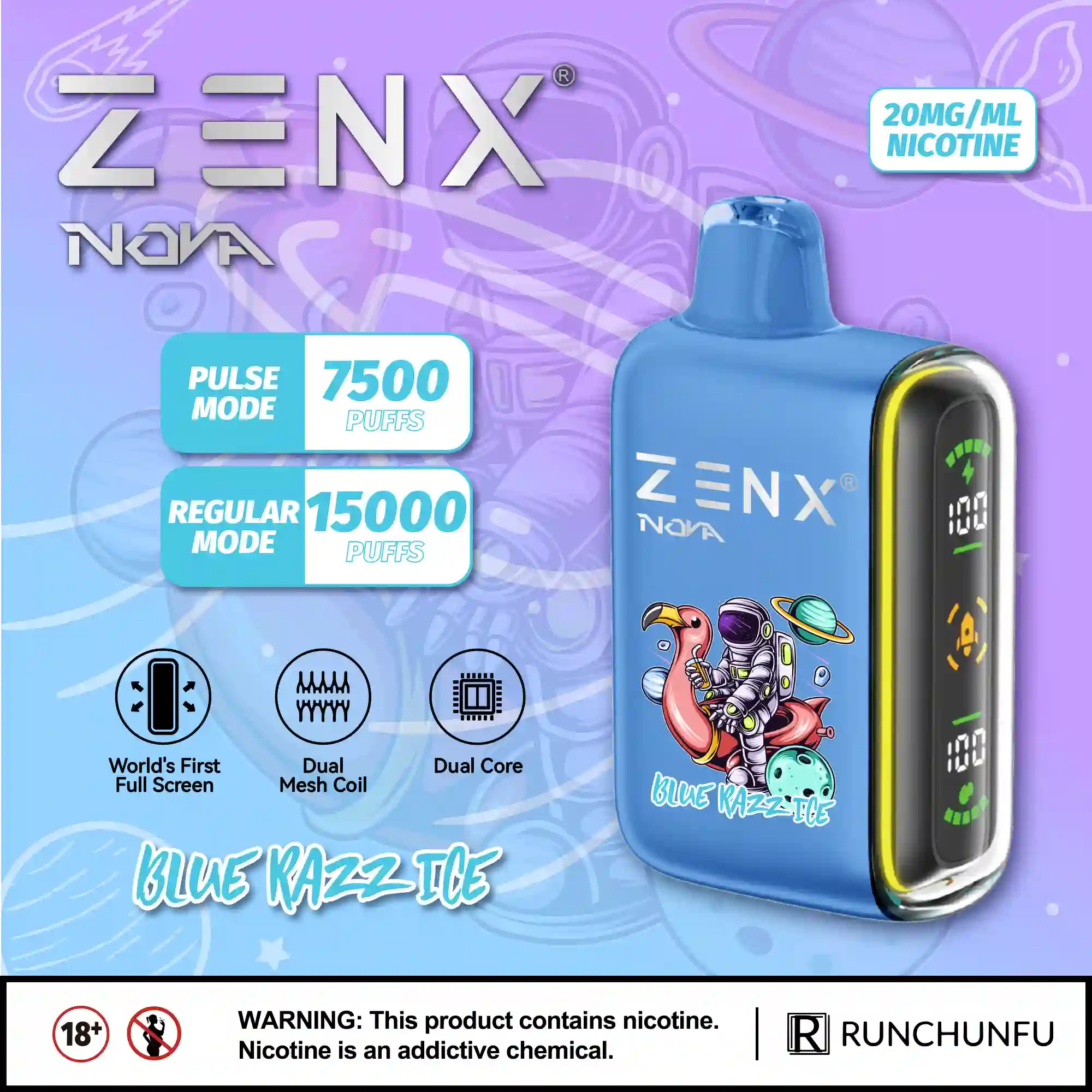 ZENX Nova Pulse 15000 Züge 15K Einweg Vape - zenxvape.de
