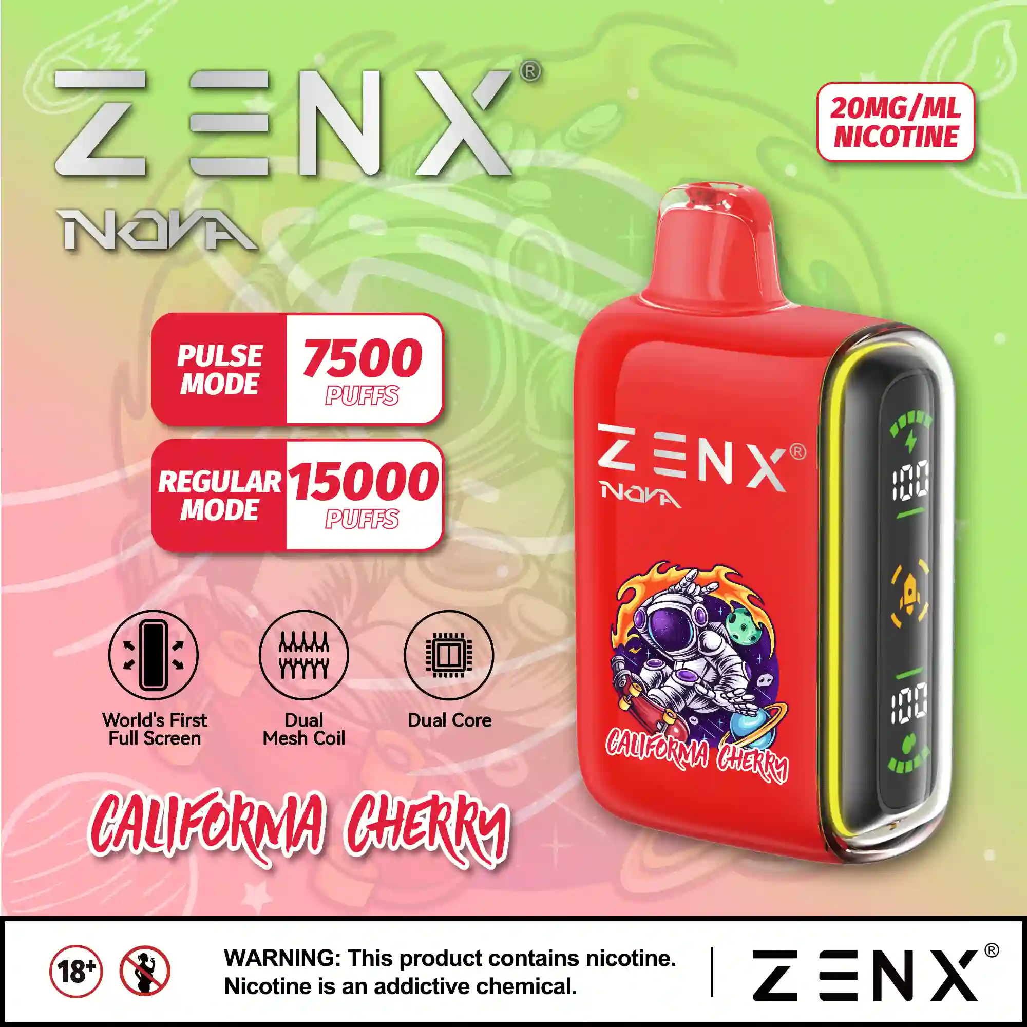 ZENX Nova Pulse 15000 Züge 15K Einweg Vape - zenxvape.de