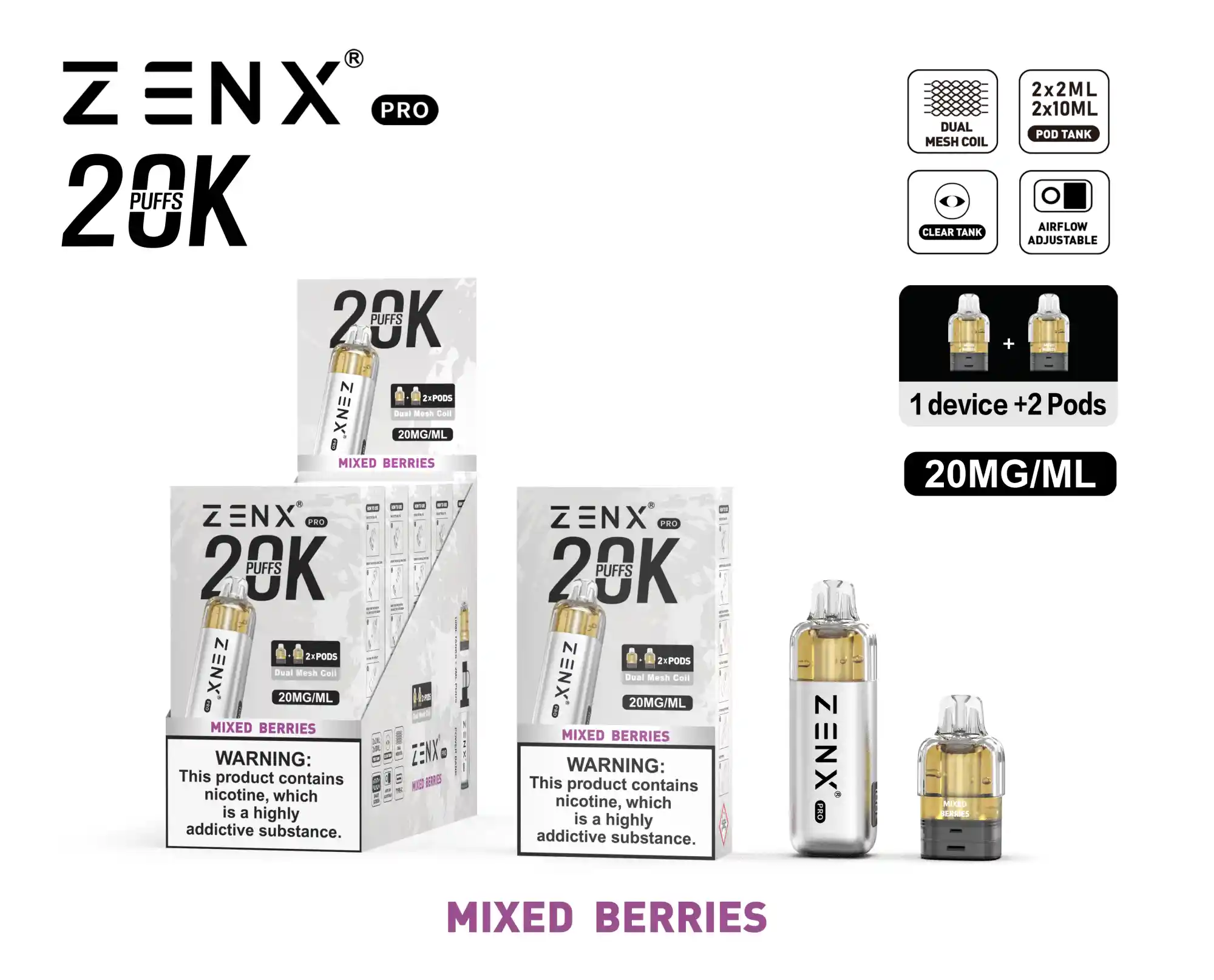 ZENX Pro Pod Kit Bundle - Mixed Berries - zenxvape.de