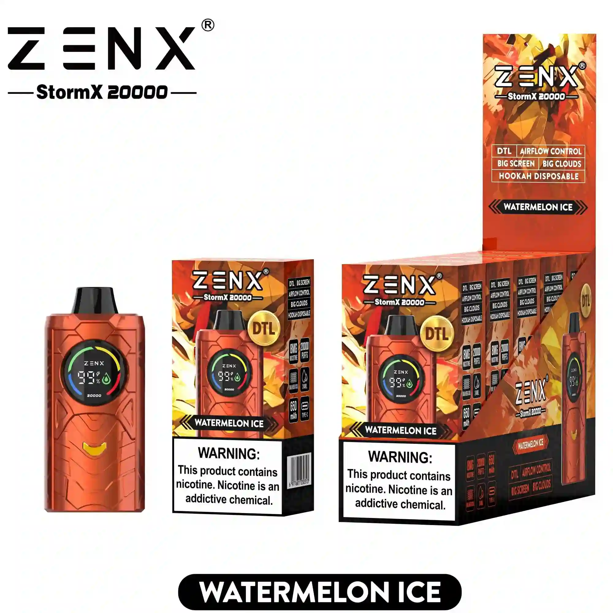 [10 Packs] ZENX StormX DTL 20000 Puffs Disposable Vape