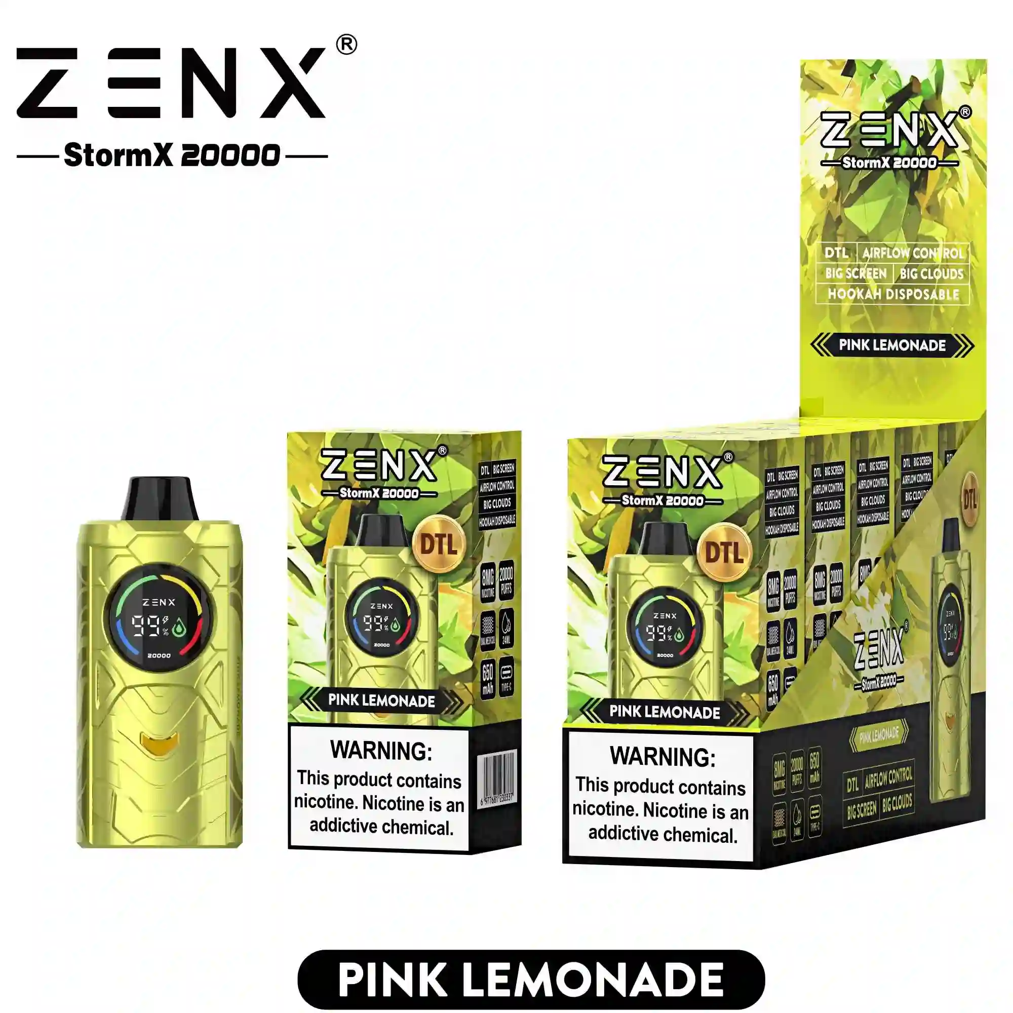 [10 Packs] ZENX StormX DTL 20000 Puffs Disposable Vape