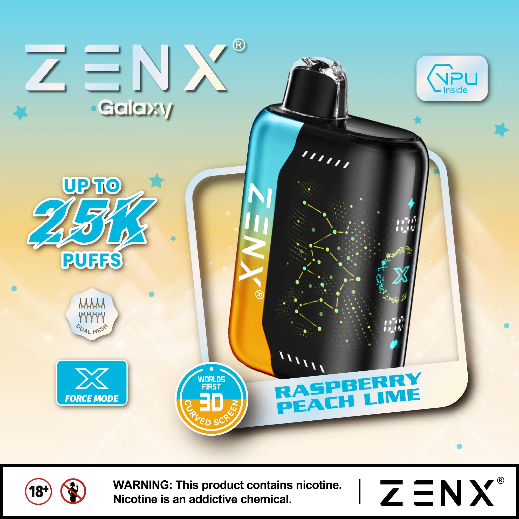 ZENX GalaxY Pulse X 25000 Puffs Disposable Vape (5% Nicotine)
