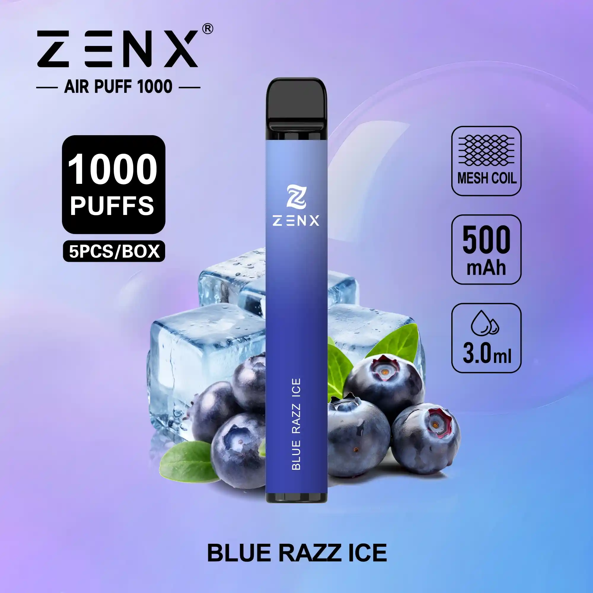 ZENX Air Puff 1000 Puffs Wegwerp Vape Pen - zenxvape.nl