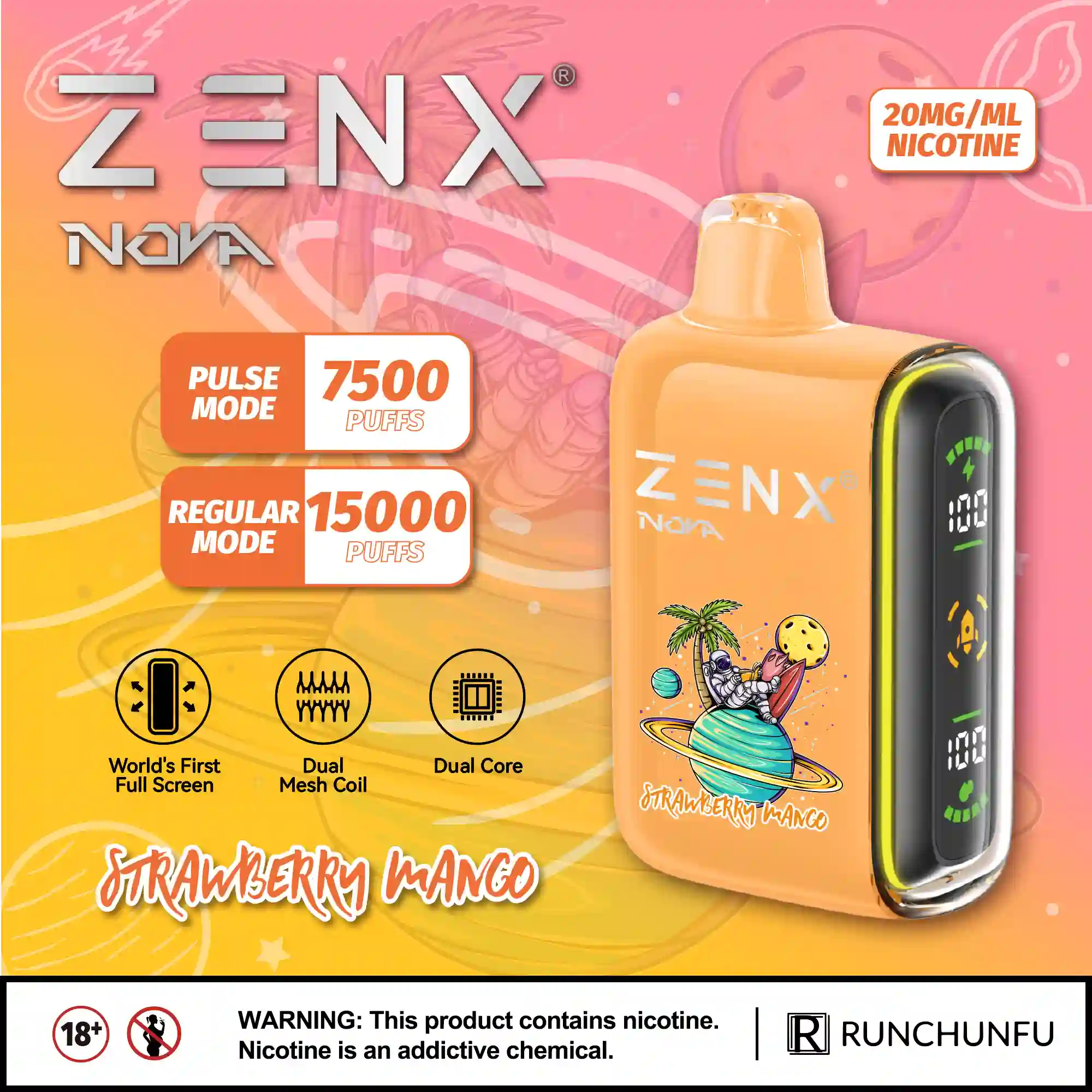 ZENX Nova Pulse 15000 Puffs Wegwerp Vape - zenxvape.nl