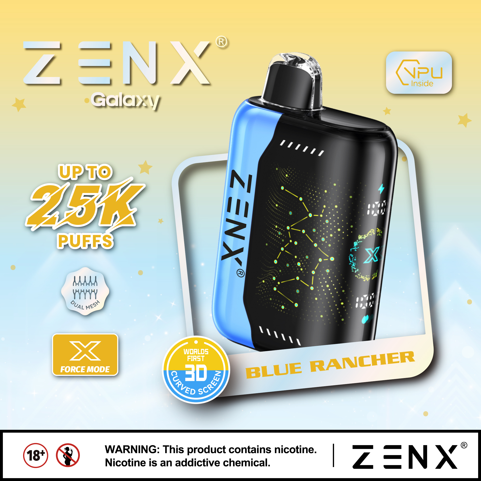 ZENX Galaxy Pulse X 25000 Puffs Wegwerp Vape - zenxvape.nl
