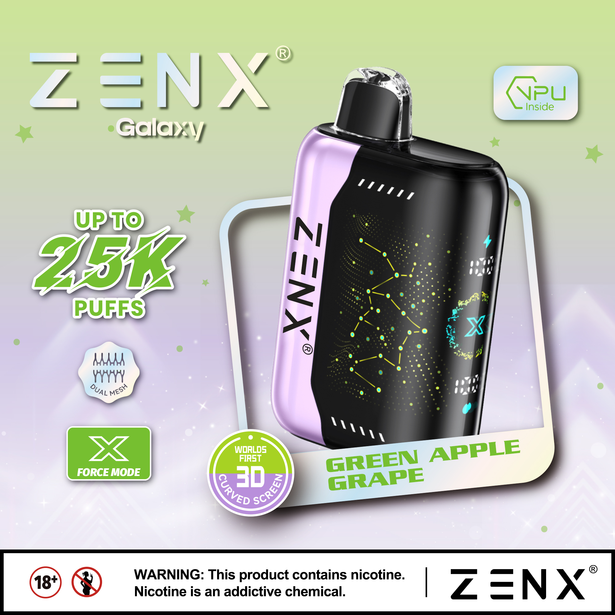 ZENX Galaxy Pulse X 25000 Puffs Wegwerp Vape - zenxvape.nl