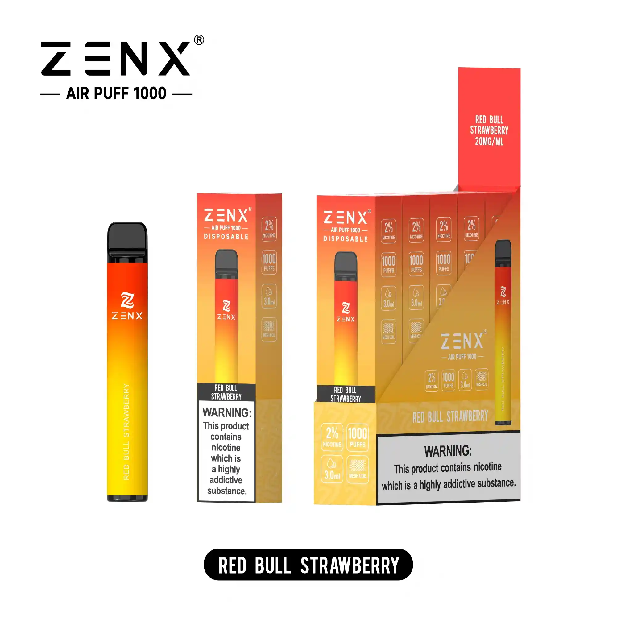 ZENX Air Puff 1000 Puffs Wegwerp Vape Pen - zenxvape.nl
