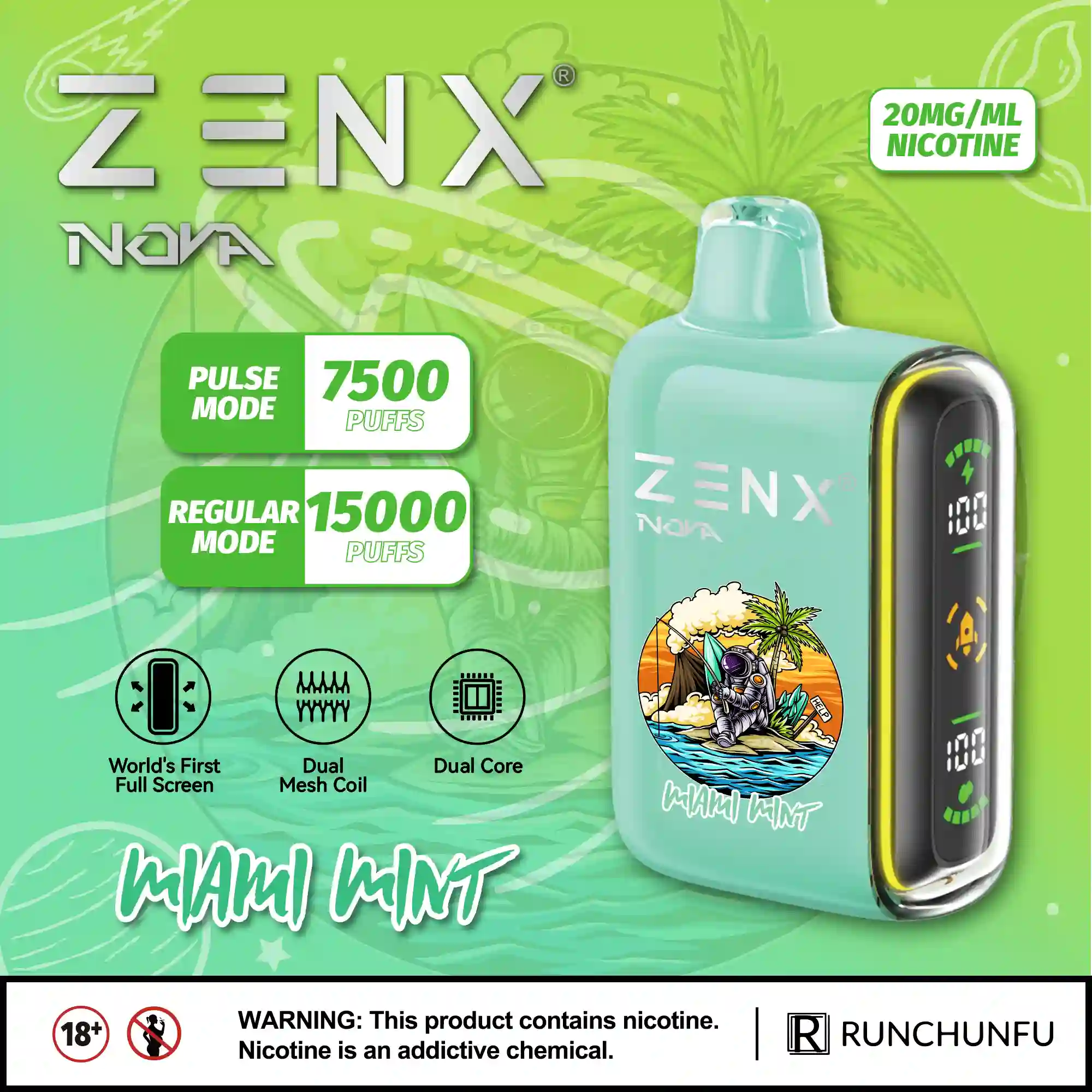 ZENX Nova Pulse 15000 Puffs Wegwerp Vape - zenxvape.nl