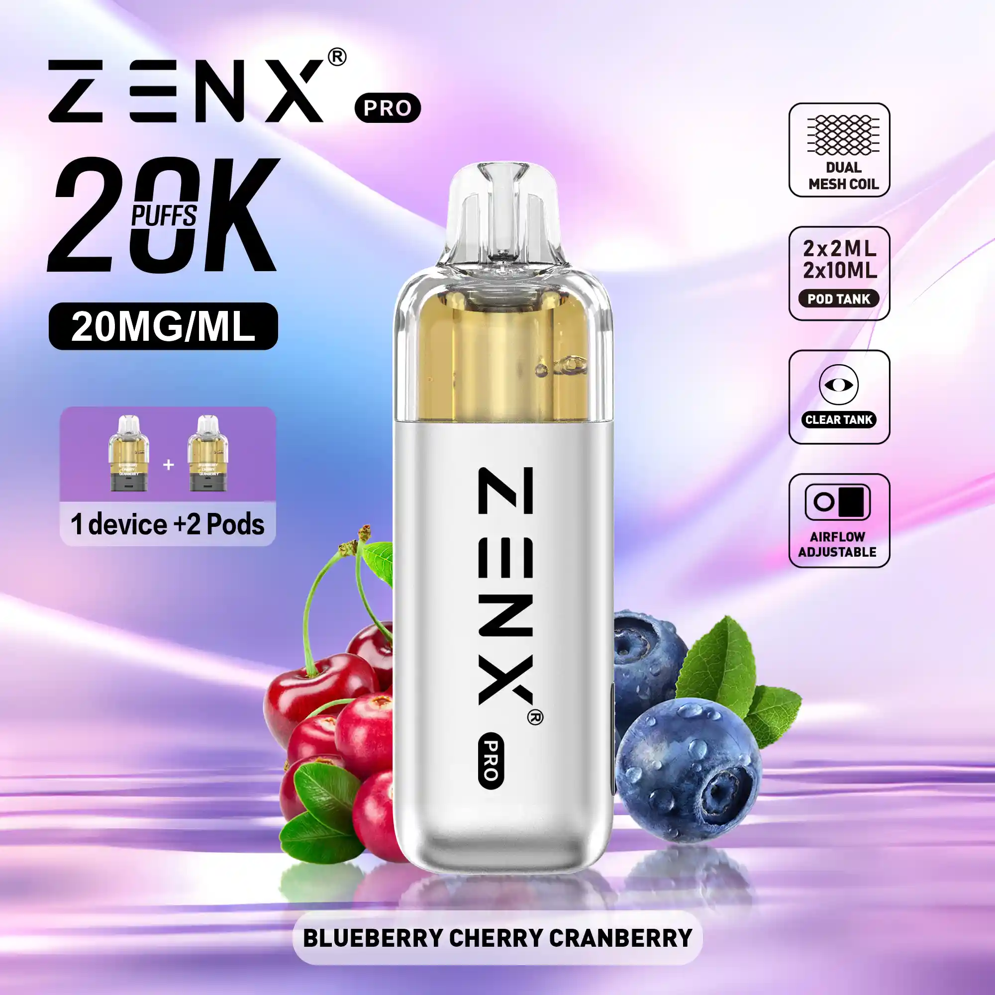 ZENX Pro Pod Kit Bundle - Blueberry Cherry Cranberry - zenxvape.de