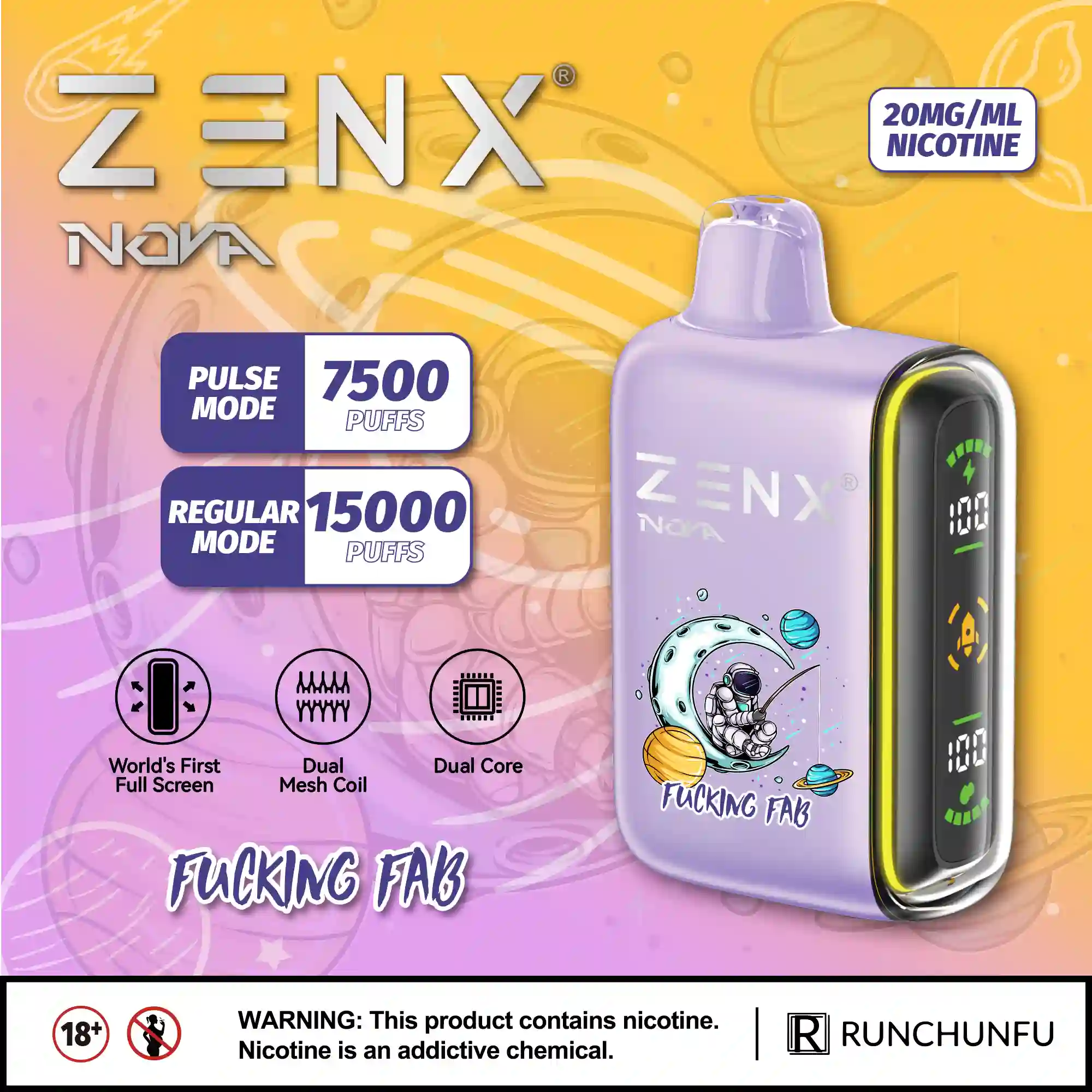 ZENX Nova Pulse 15000 Puffs Wegwerp Vape - zenxvape.nl