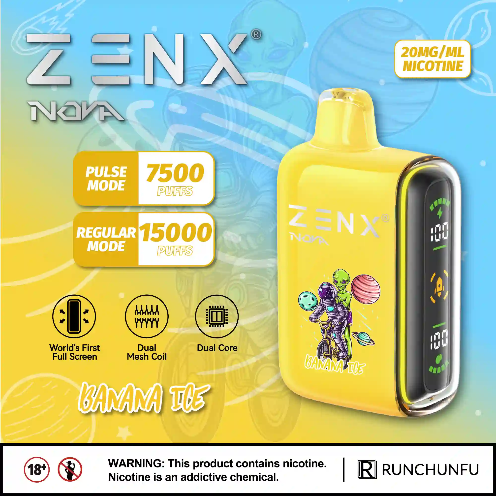ZENX Nova Pulse 15000 Puffs Wegwerp Vape - zenxvape.nl