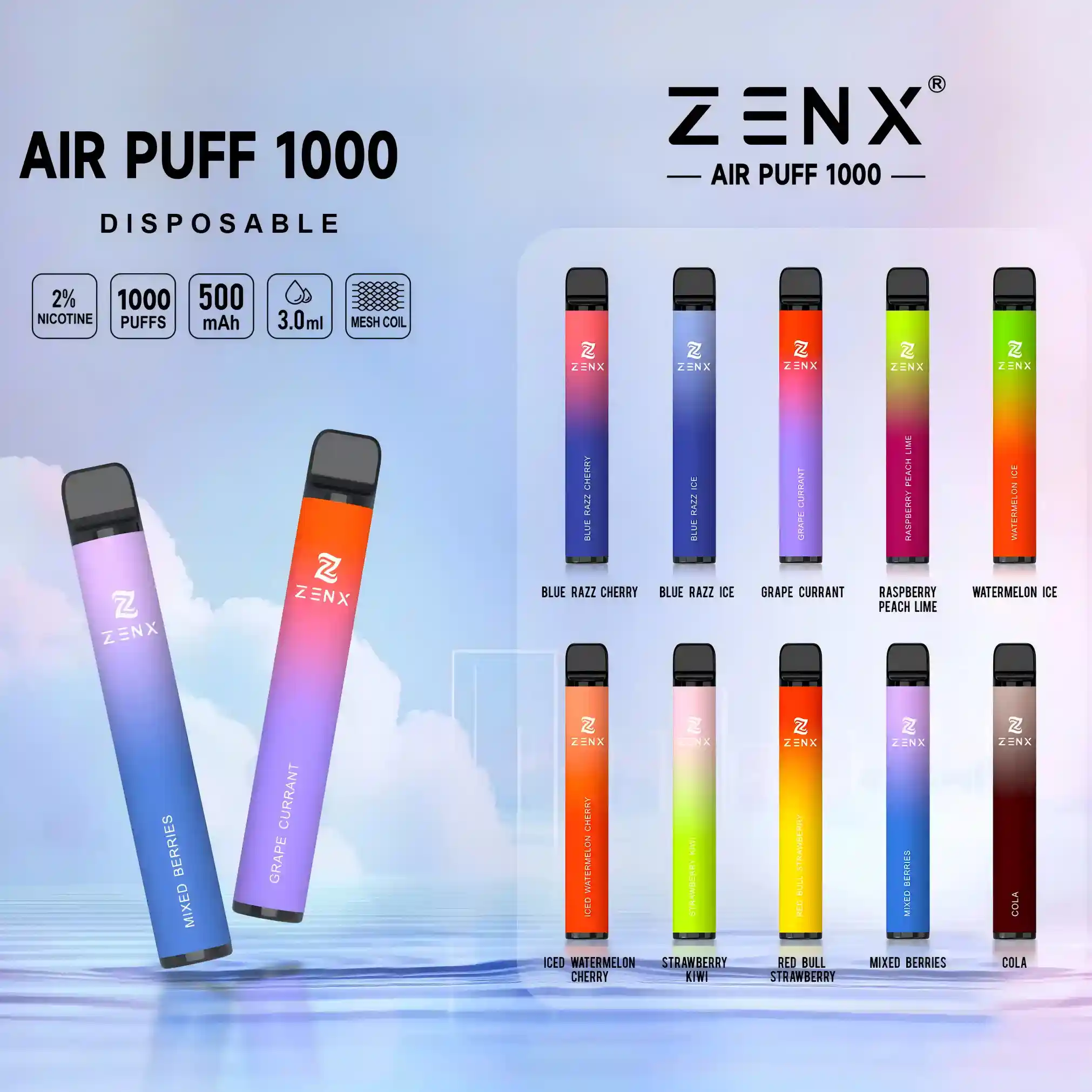 ZENX 1K-Puffs Vape - zenxvape.nl