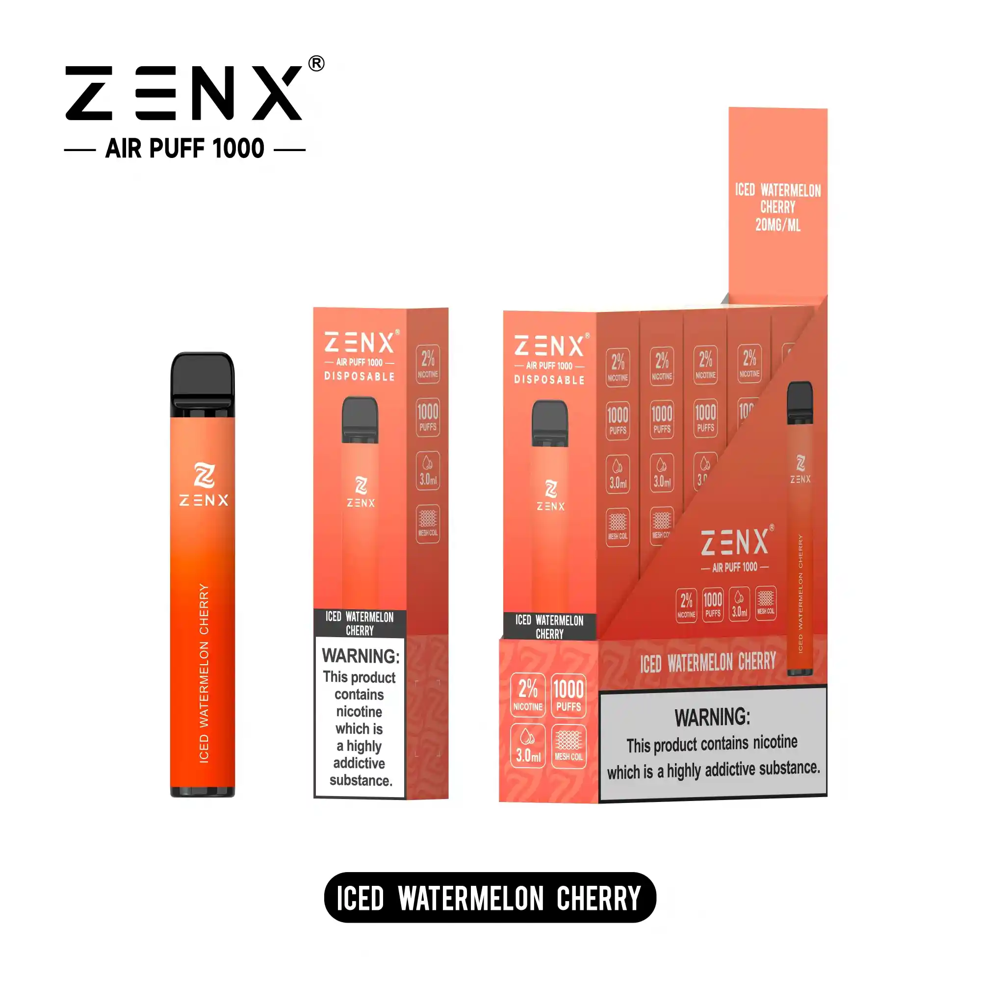 ZENX Air Puff 1000 Puffs Wegwerp Vape Pen - zenxvape.nl